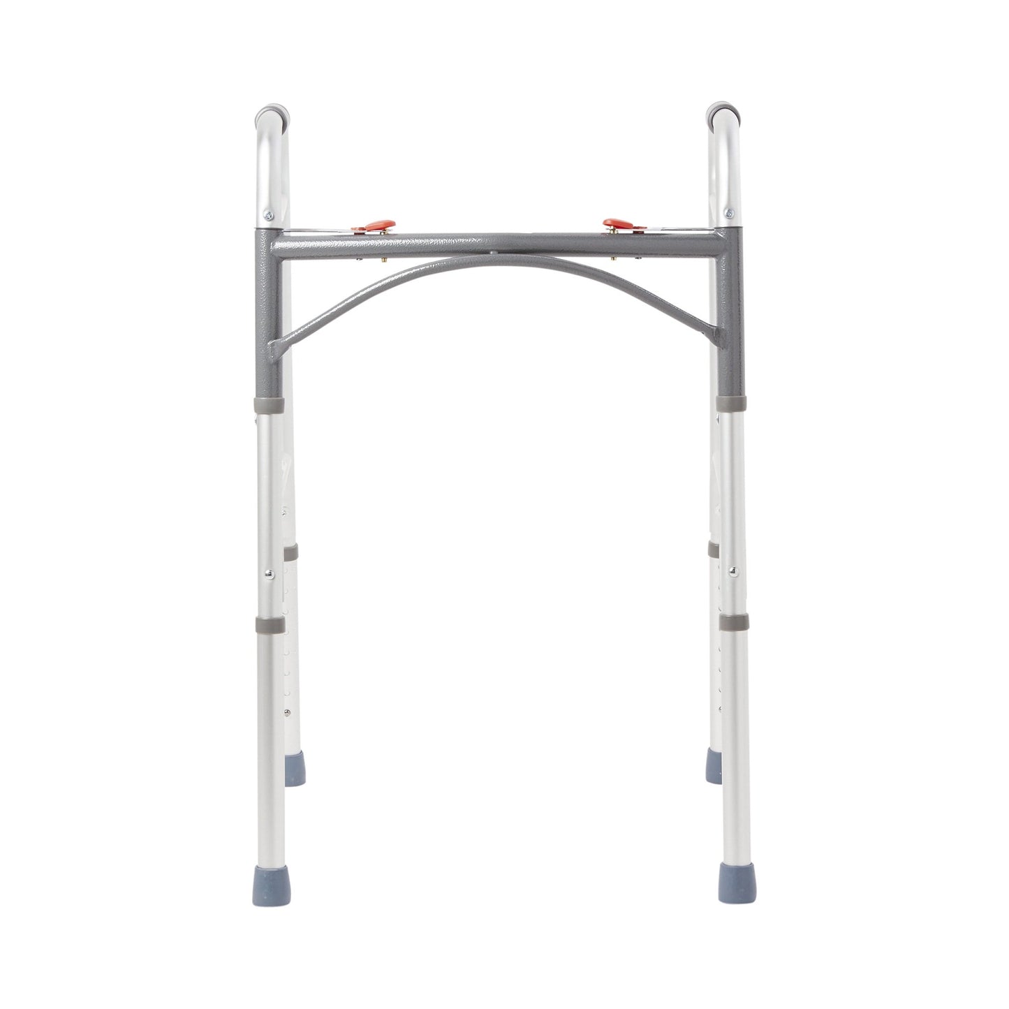 McKesson Dual Release Folding Walker Adjustable Height Aluminum Frame 350 lbs. Weight Capacity 32 to 39 Inch Height (1128907_EA)