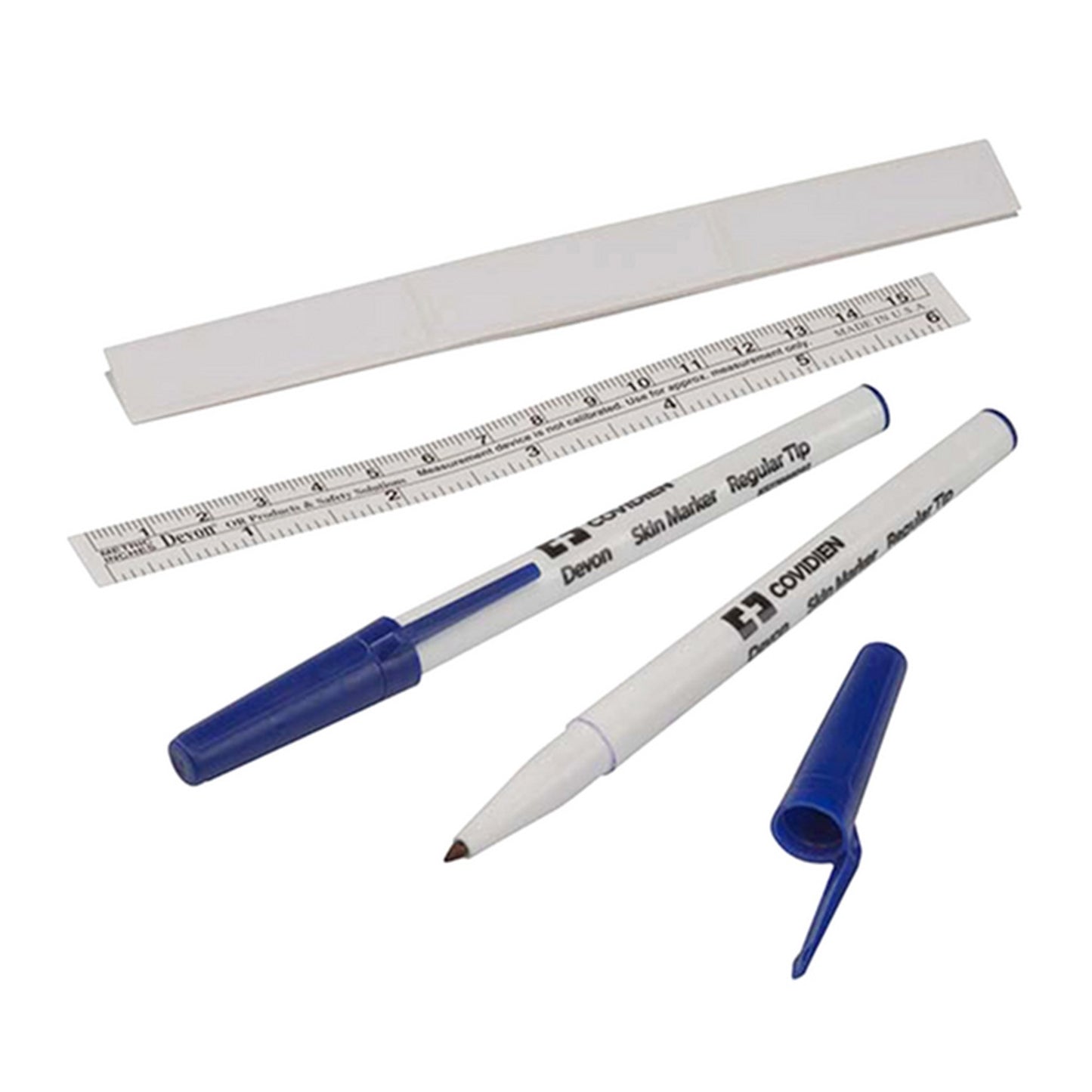 Devon™ Skin Marker with Ruler and Labels Gentian Violet Ink Sterile Full Size Regular Tip (183116_BX)