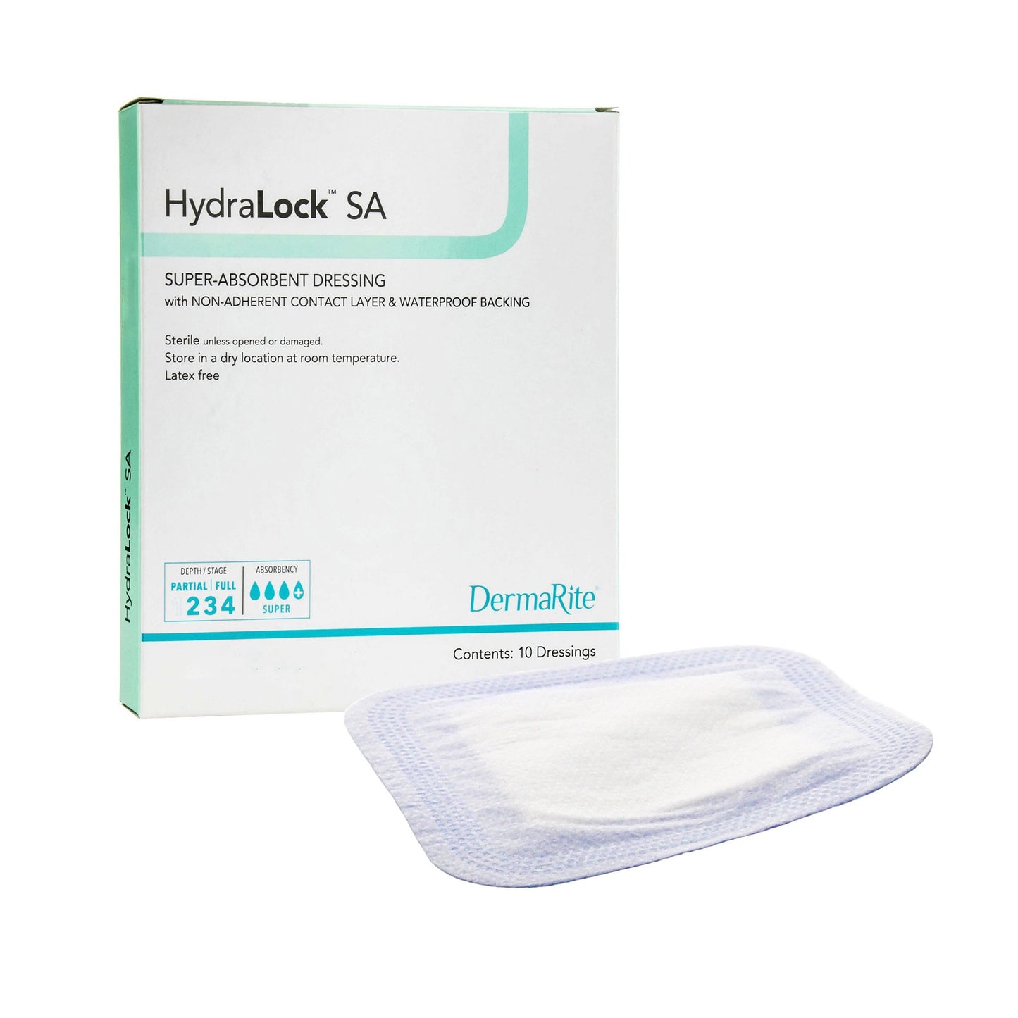 HydraLock™ SA Super Absorbent Dressing 3 X 3 Inch Square (949201_EA)