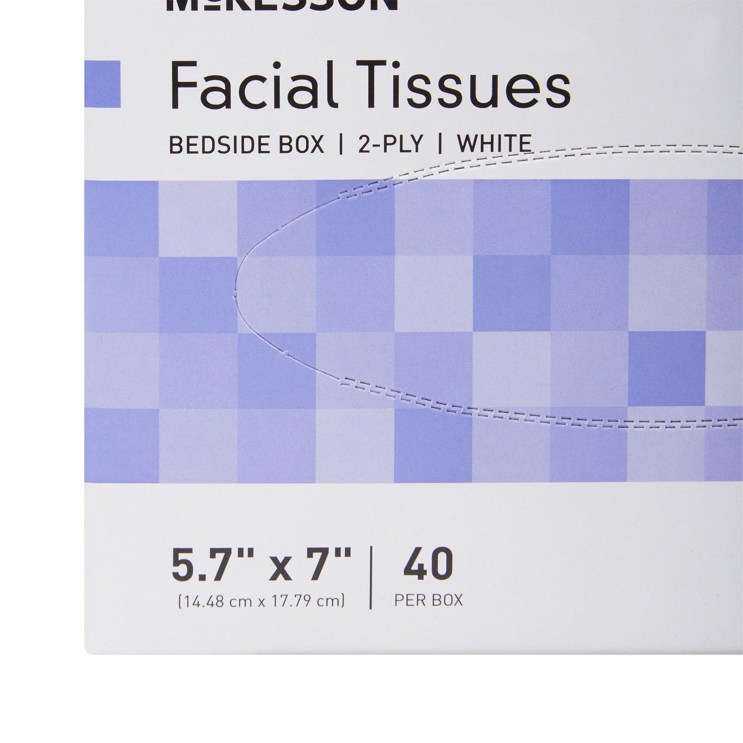 McKesson Facial Tissue White 5-7/10 X 7 Inch 40 Count (1040597_CS)