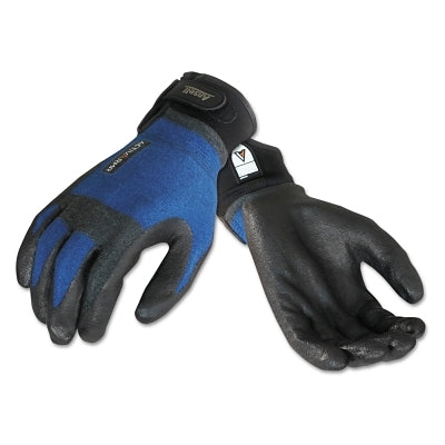Ansell 97-002 Nitrile-Coated Gloves, Medium, Black/Blue (012-97-002-9)
