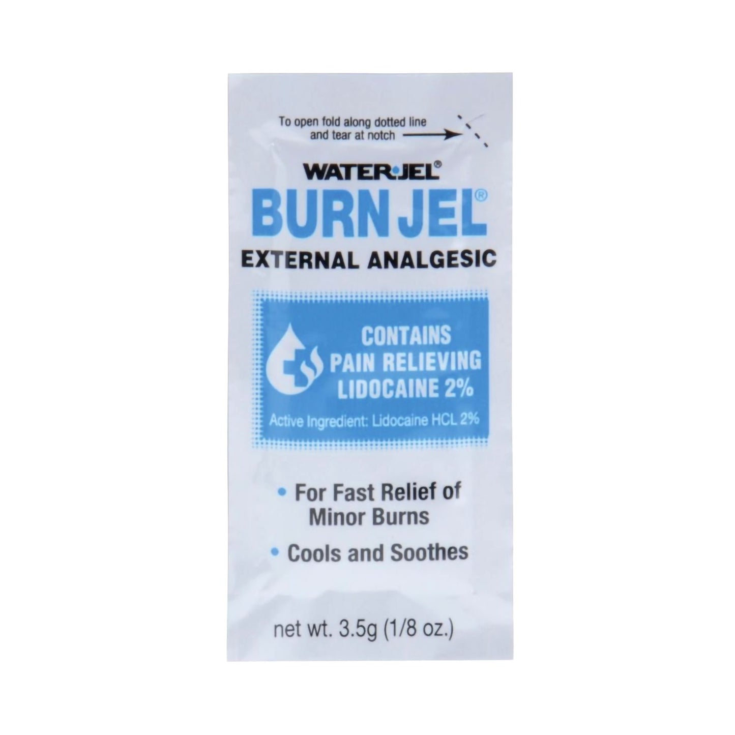 Water Jel® Burn Jel® Burn Relief Lidocaine Topical Gel 3.5 Gram Individual Packet (786977_BX)