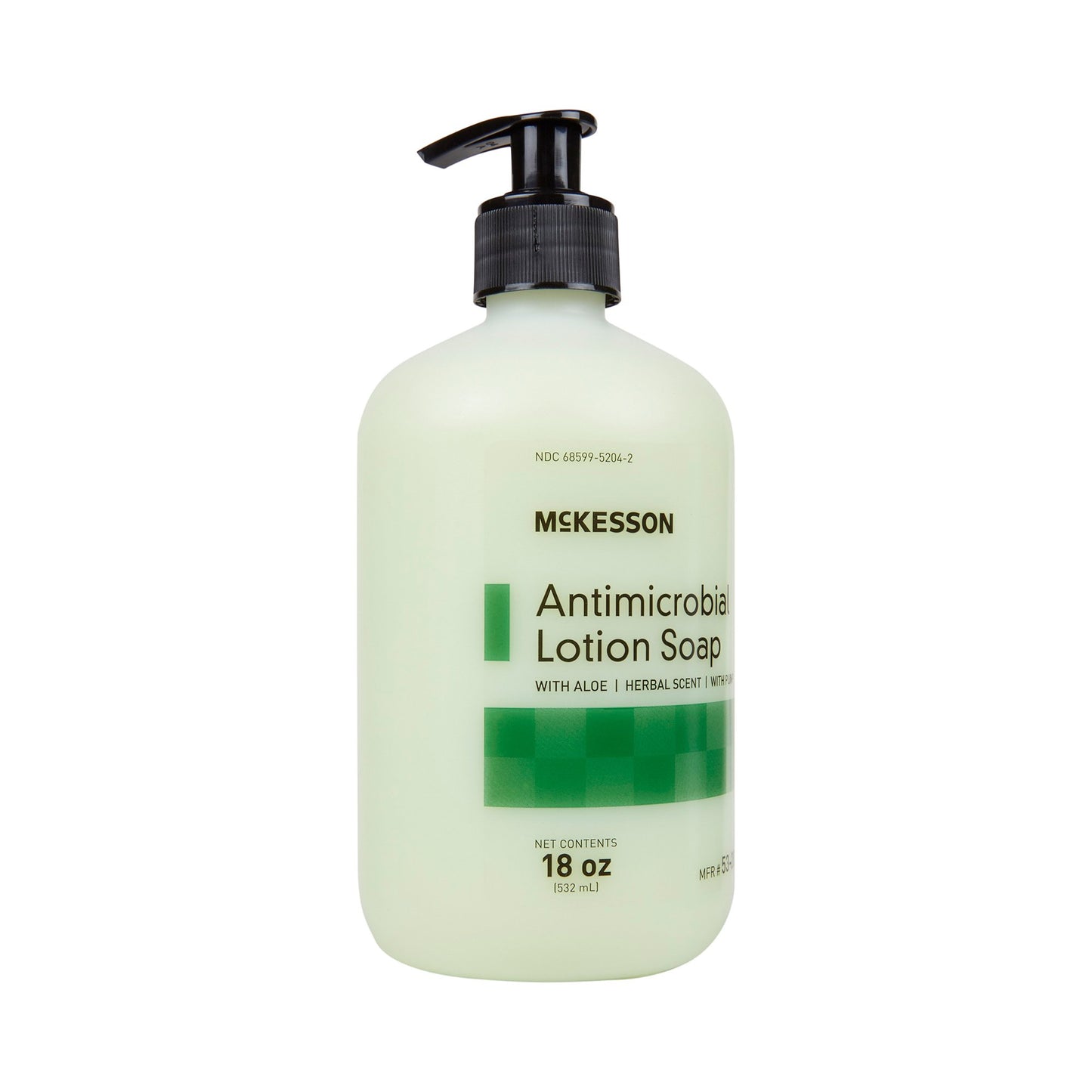 McKesson Antimicrobial Soap Lotion 18 oz. Pump Bottle Herbal Scent (937908_EA)