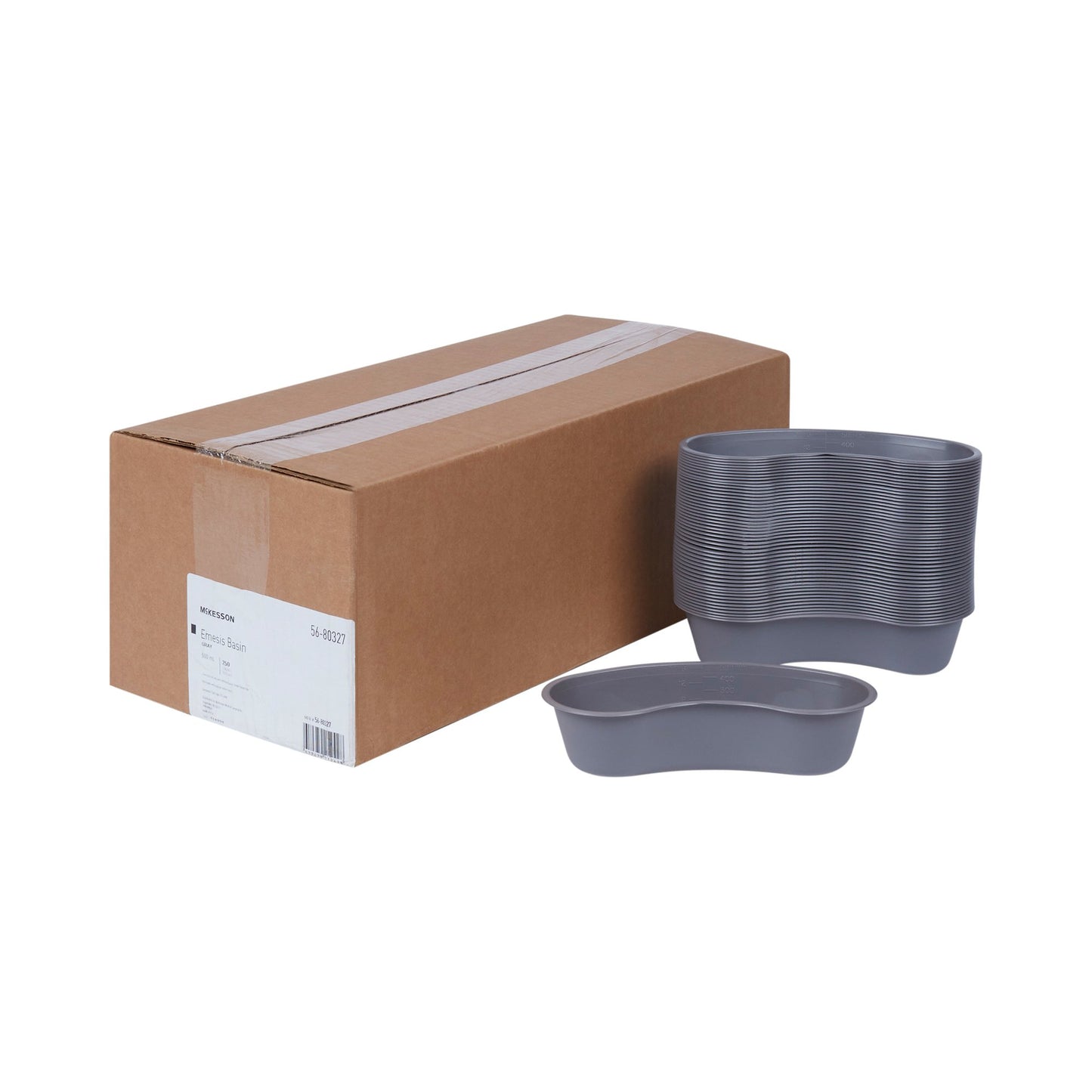 McKesson Emesis Basin Graphite 16 oz. Plastic Single Patient Use (1028127_CS)