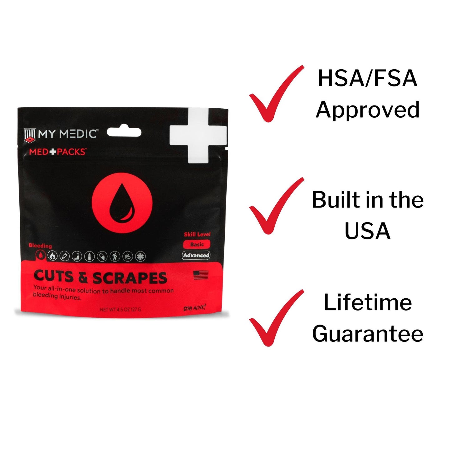 My Medic™ MED PACKS Cuts and Scrapes First Aid Kit Pouch (1207803_EA)