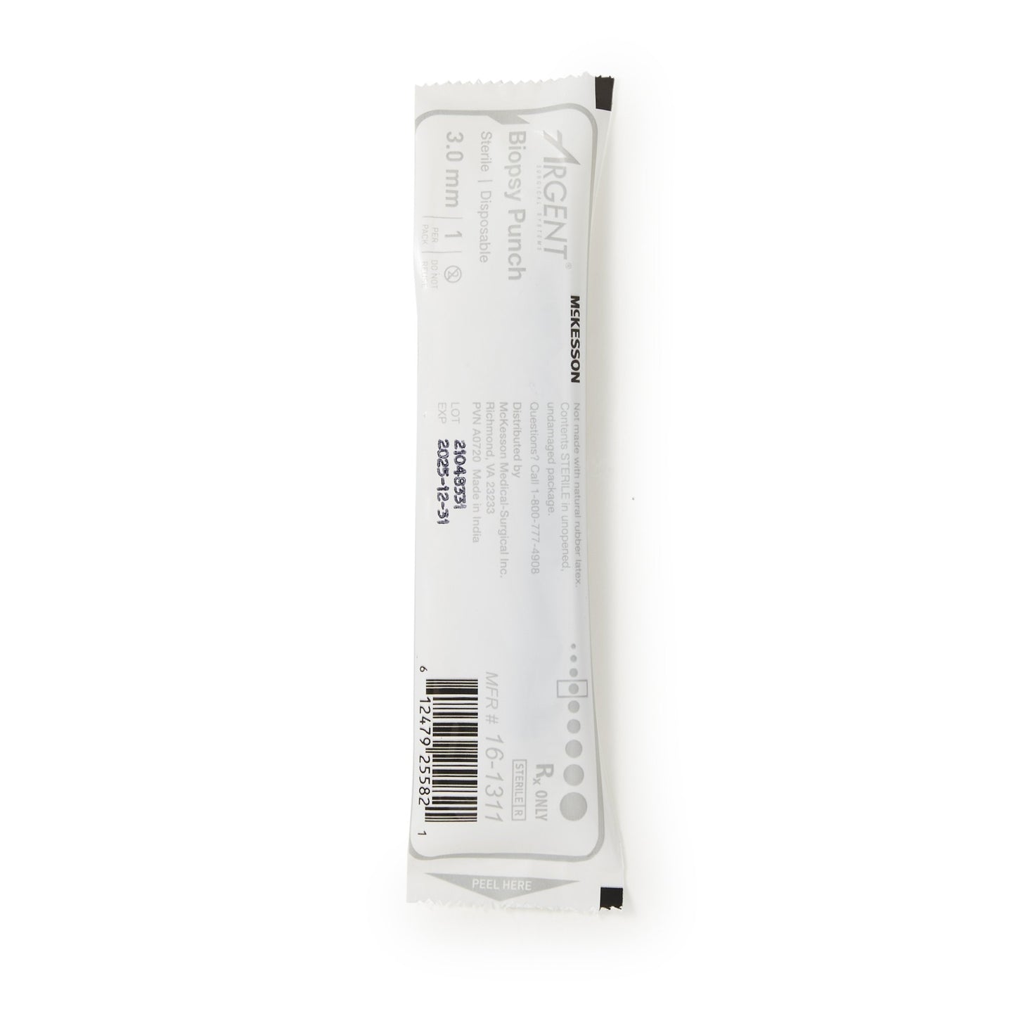 McKesson Argent™ Biopsy Punch Dermal 3 mm (1175172_CS)