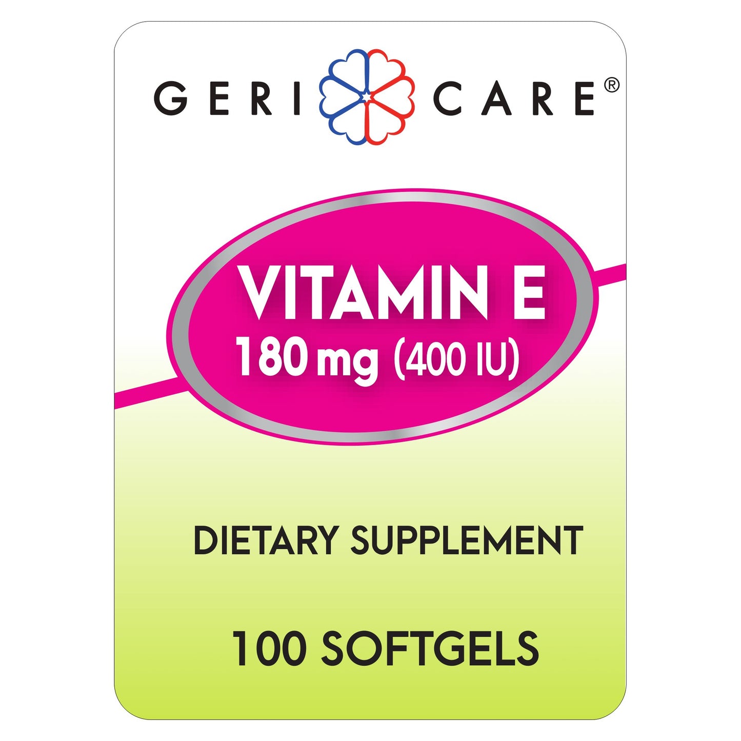 Geri-Care® Vitamin Supplement Vitamin E 400 IU Strength Softgel 100 per Bottle (742181_BT)