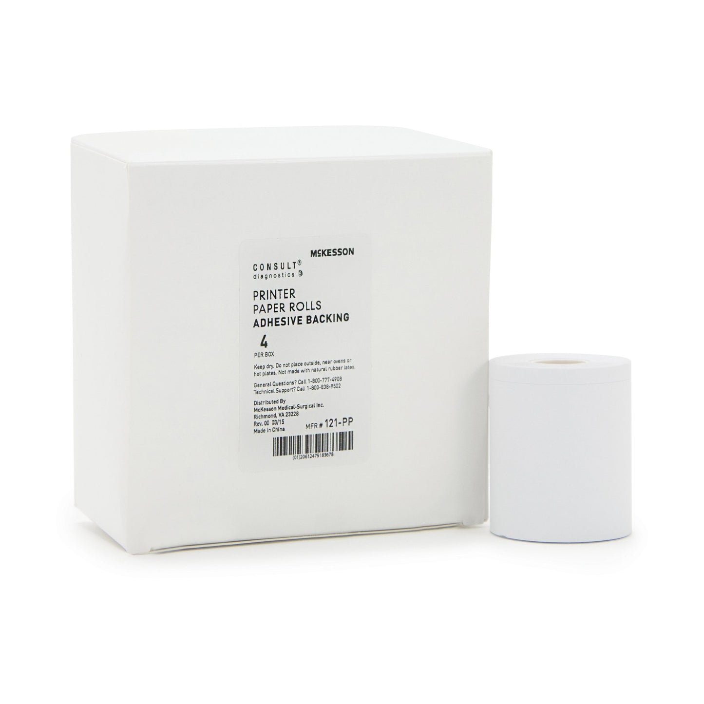 McKesson Consult™ Printer Paper Rolls McKesson 120 or McKesson Consult® U120 Ultra Urine Analyzer (804313_BX)