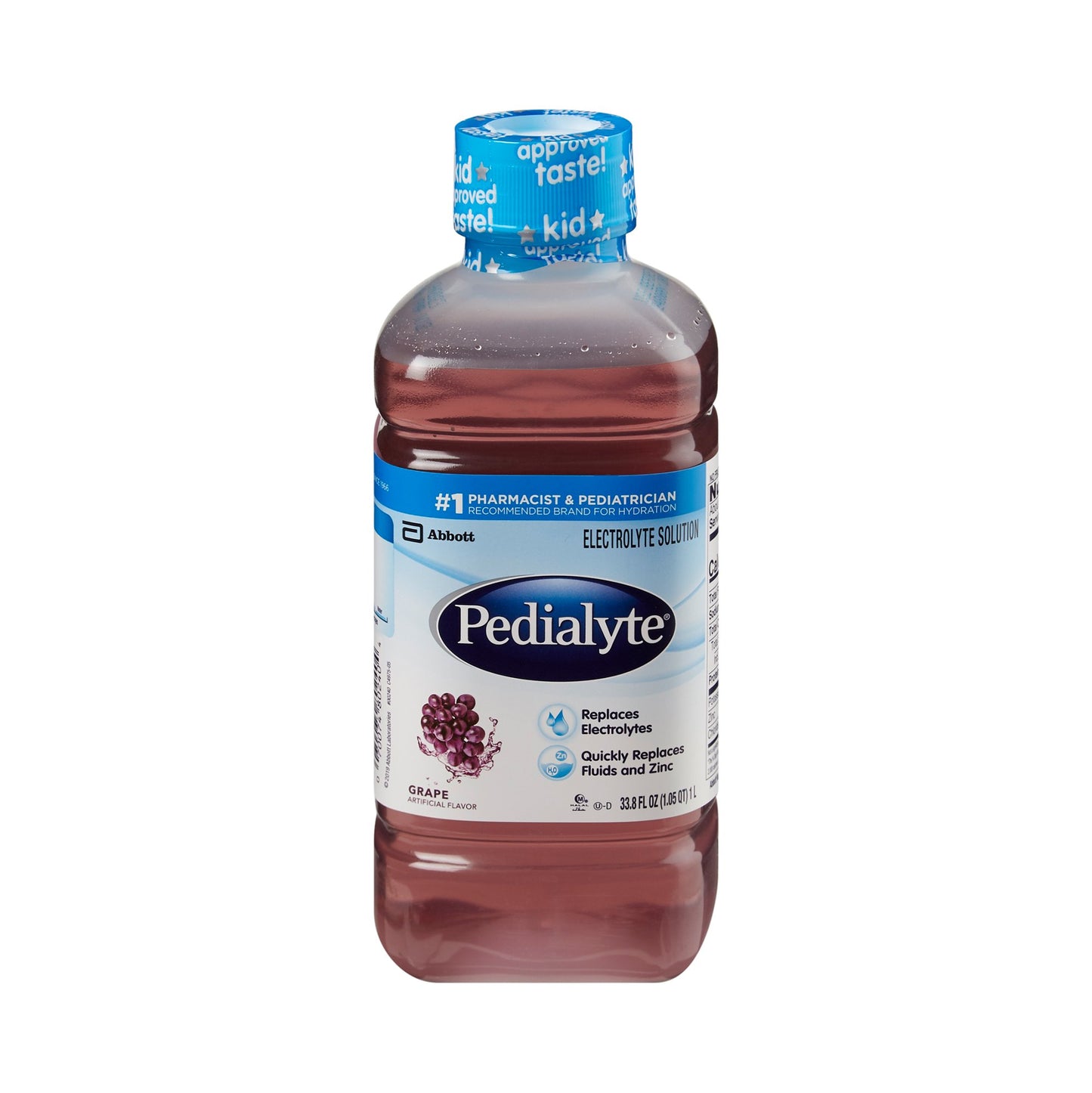 Pedialyte® Classic Oral Electrolyte Solution Grape Flavor 33.8 oz. Electrolyte (366834_CS)