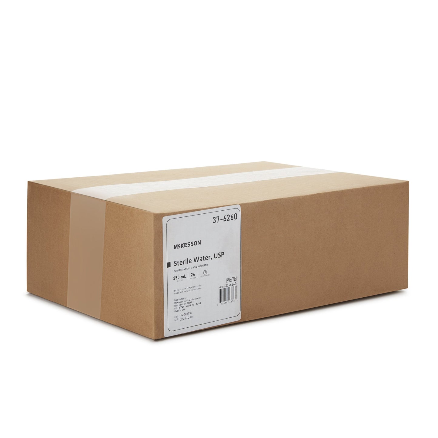 McKesson Irrigation Solution - OTC Sterile Water for Irrigation Not for Injection Bottle, Screw Top 250 mL (520119_EA)