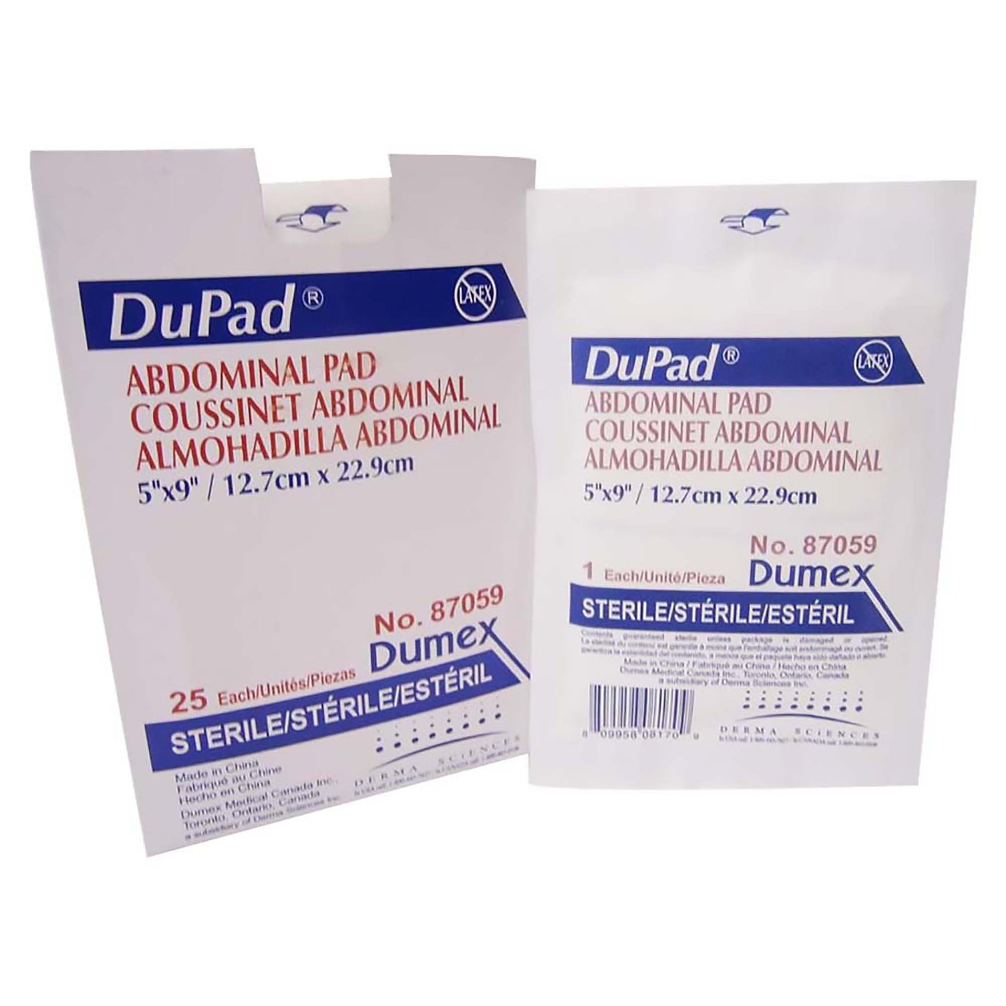 DuPad® Abdominal Pad 5 X 9 Inch 1-Ply Sterile 1 per Pack (645793_CS)