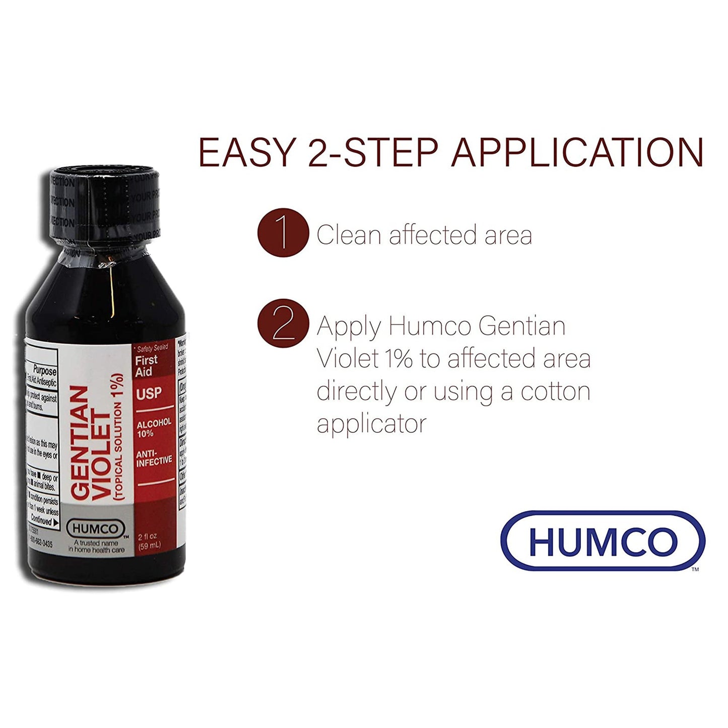 Humco™ First Aid Antibiotic Gentian Violet Topical Liquid 2 oz. Bottle (713309_EA)