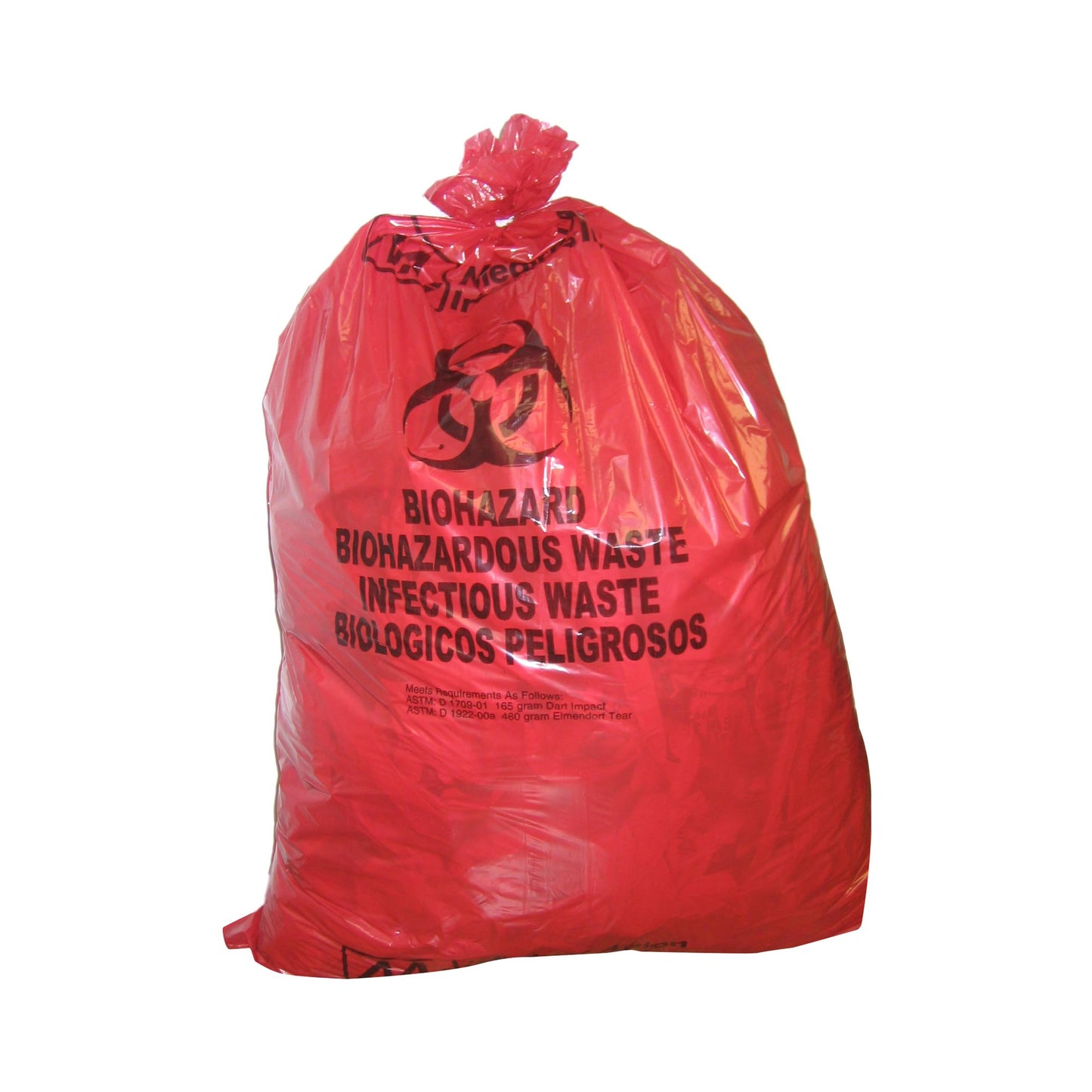 McKesson Biohazard Waste Bag Biohazard Symbol / Infectious Waste 30 gal. Red 30 X 36 Inch (551254_CS)