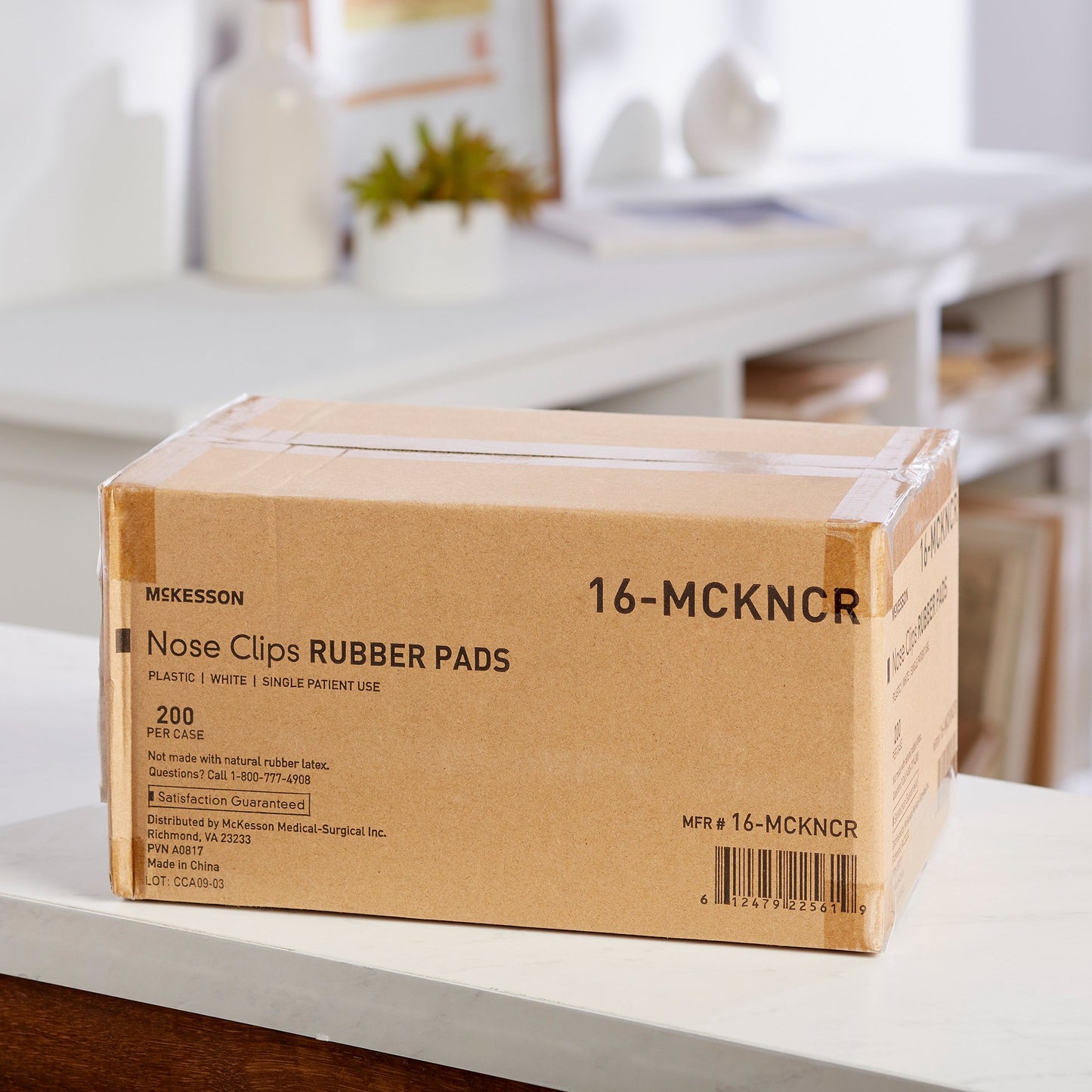 McKesson Nose Clip Rubber, Disposable, White Plastic For Spirometry (1091611_CS)