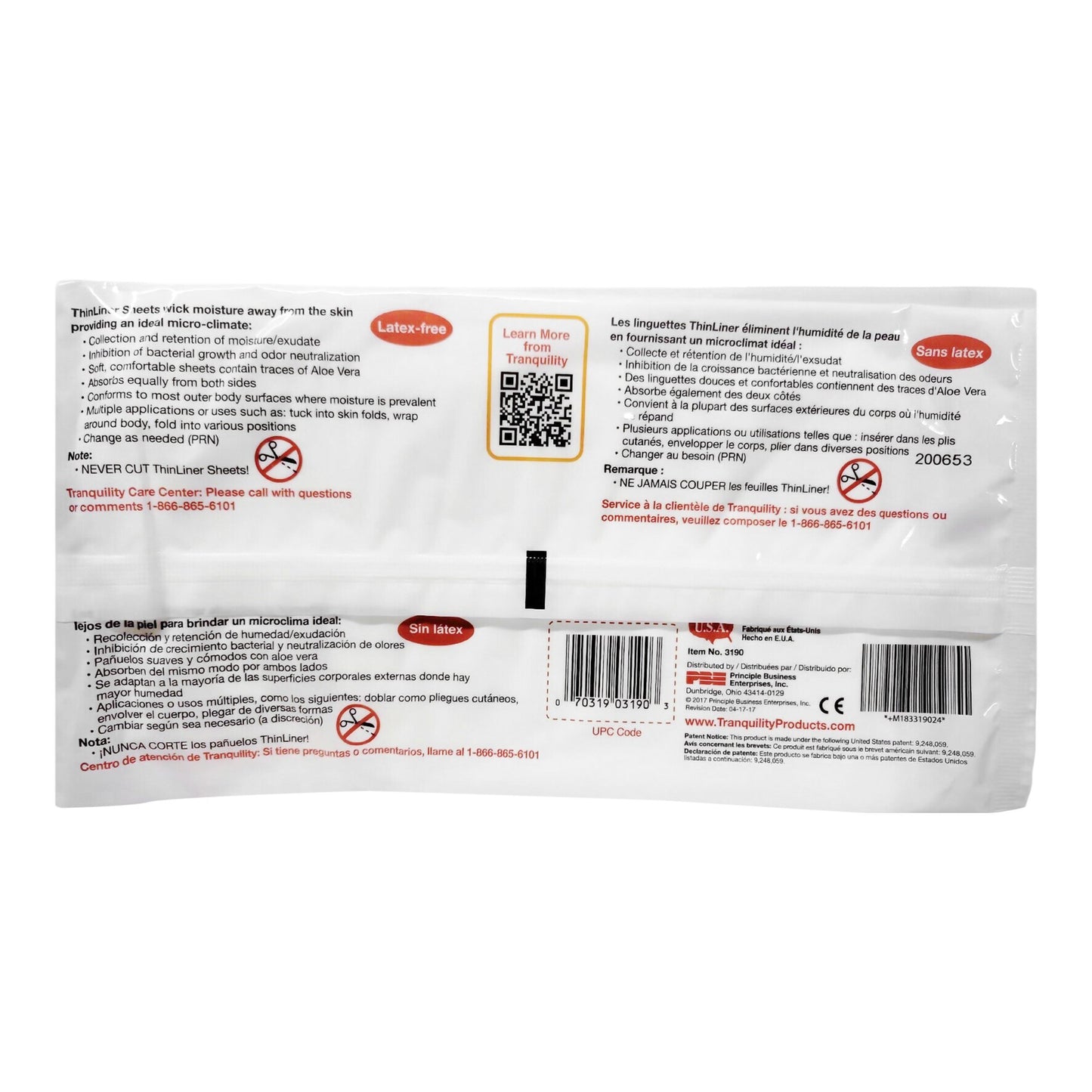 Tranquility ThinLiner® Skin Fold Management Pad Tranquility ThinLiner® (1088581_CS)