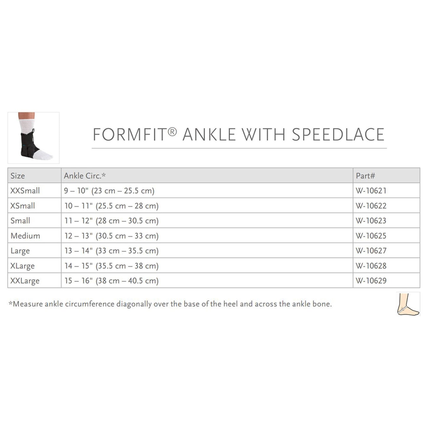 Ossur® FormFit® Ankle Brace with Speed Lace Medium Lace-Up / Figure-8 Strap Foot (889966_EA)