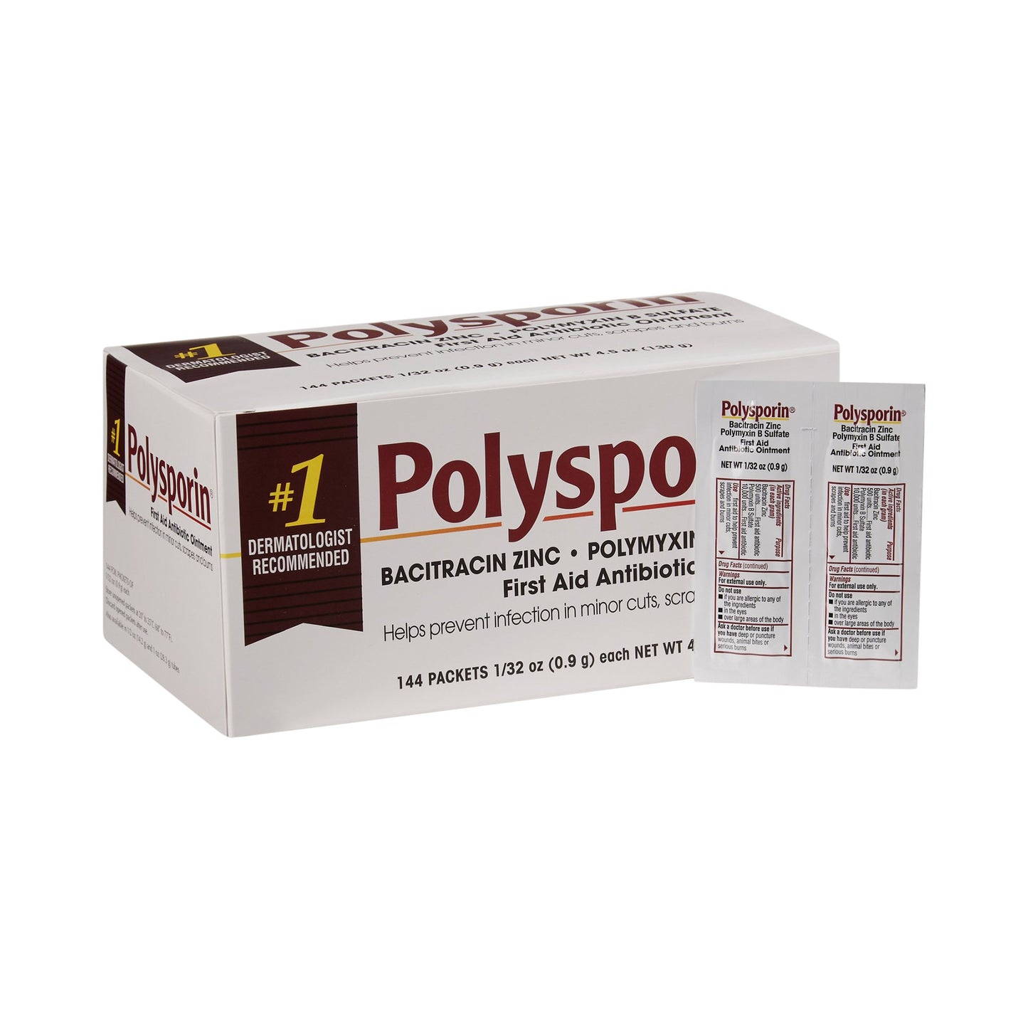 Polysporin® First Aid Antibiotic Bacitracin / Polymyxin B Ointment 0.9 Gram Individual Packet (565780_BX)