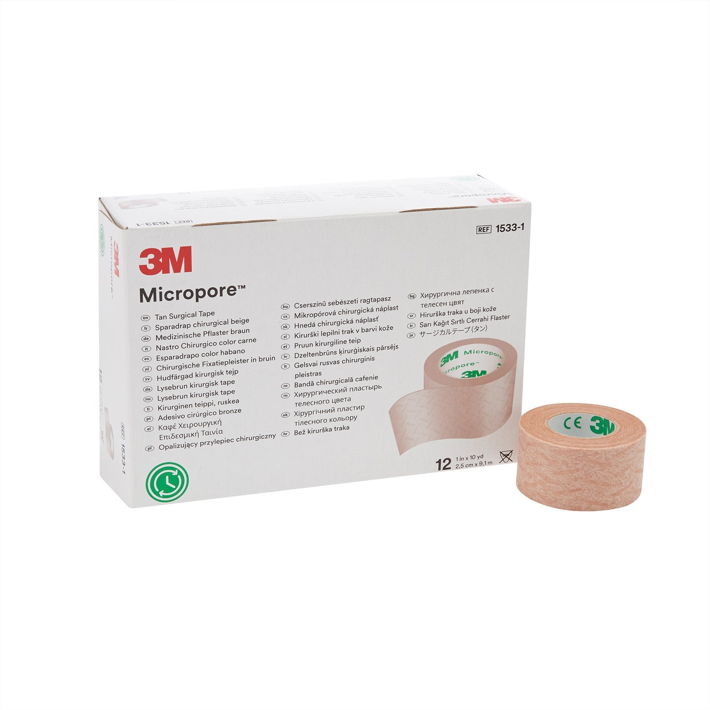 3M™ Micropore™ Medical Tape Tan 1 Inch X 10 Yard Paper NonSterile (5996_CS)