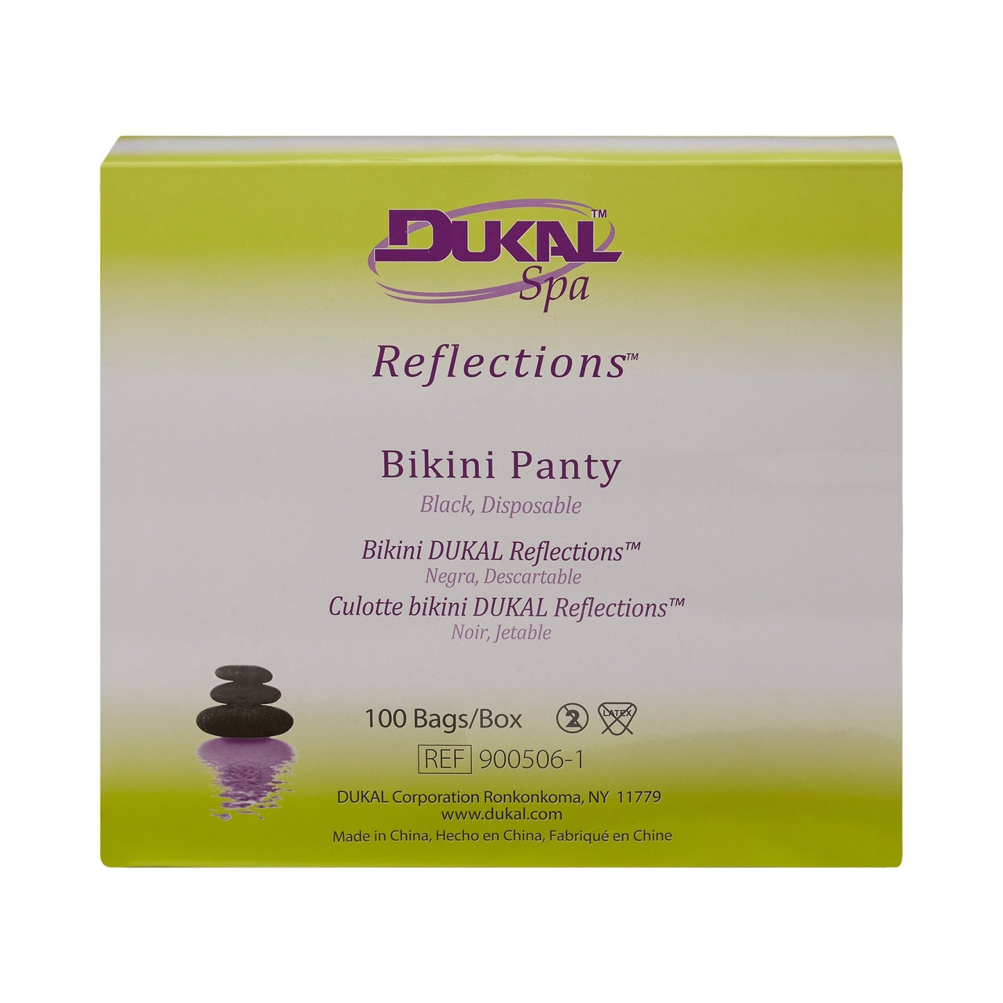Dukal Reflections™ Bikini Panty Black Disposable (1052943_BX)