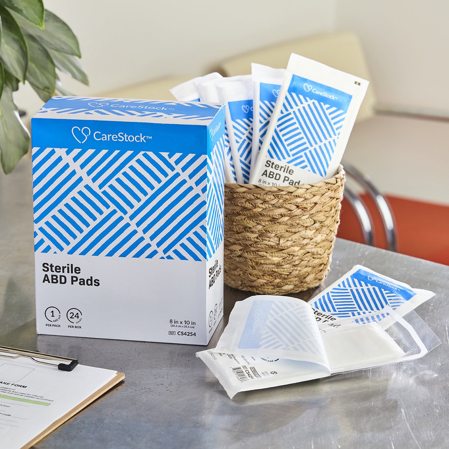 CareStock™ Abdominal Pad 8 X 10 Inch Sterile 1 per Pack (1242222_CS)