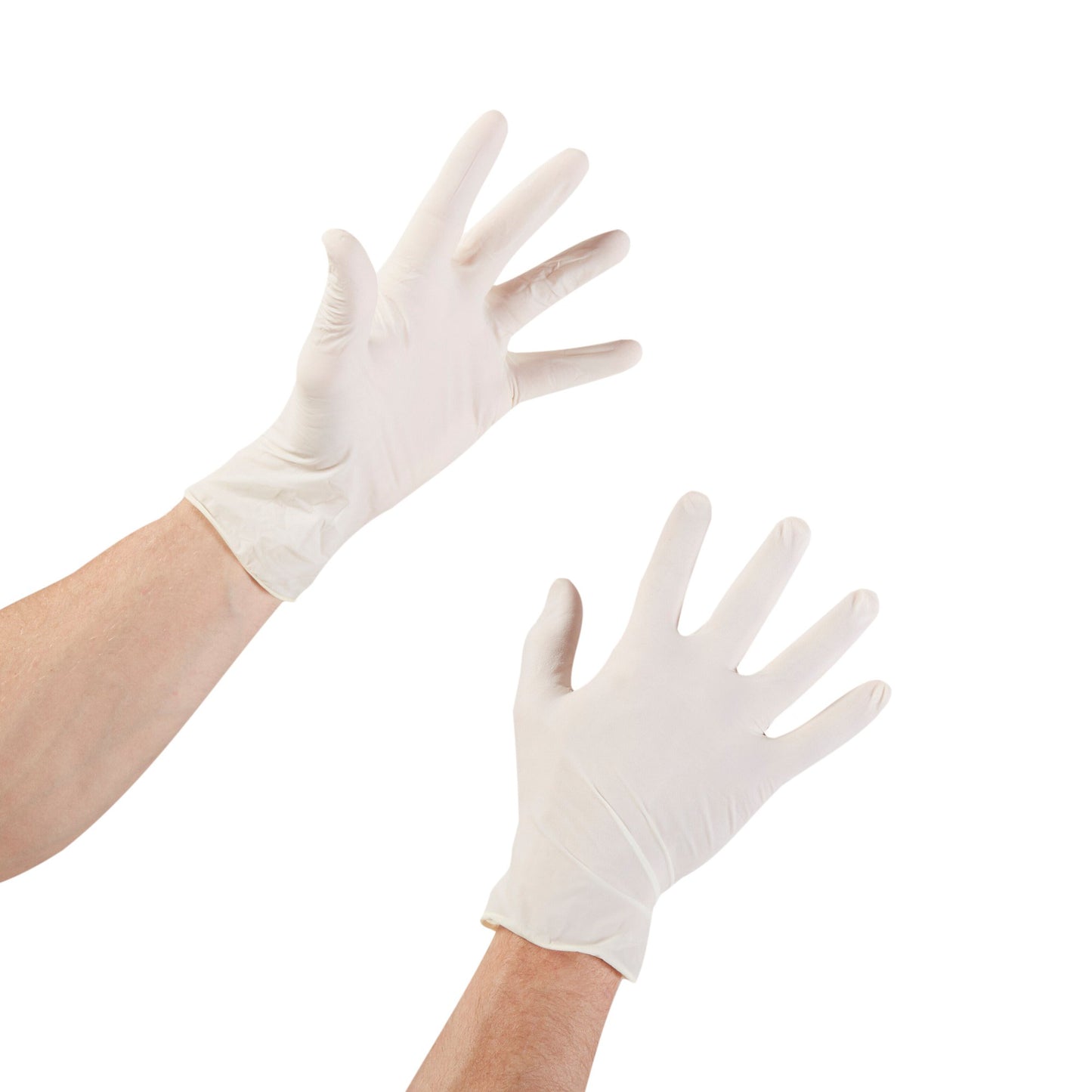 McKesson Confiderm® Exam Glove Large NonSterile Latex Standard Cuff Length Textured Fingertips Ivory Not Rated (921594_BX)