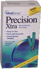 Precision Xtra® Blood Glucose Test Strips 100 Strips per Pack (557139_BX)