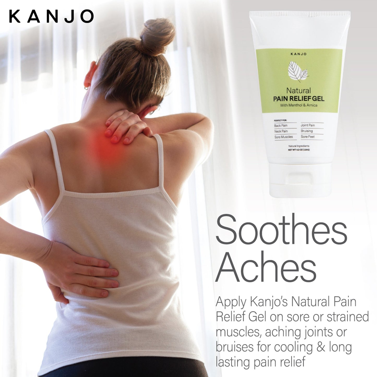 Kanjo Topical Pain Relief 5% Strength Menthol Topical Gel 4.2 oz. (1236439_EA)