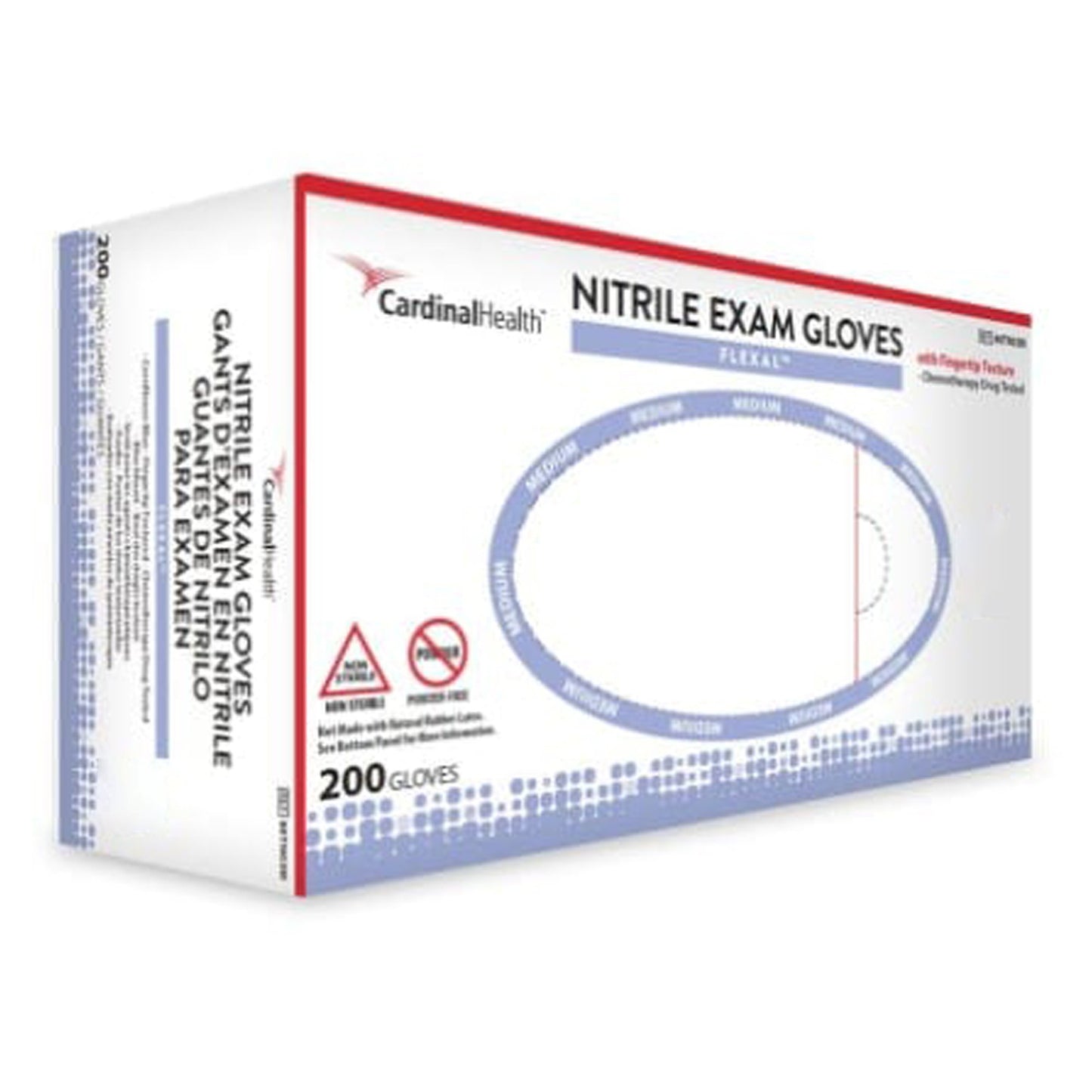 FLEXAL™ Nitrile Exam Glove Small NonSterile Nitrile Standard Cuff Length Textured Fingertips Blue Chemo Tested (780470_BX)