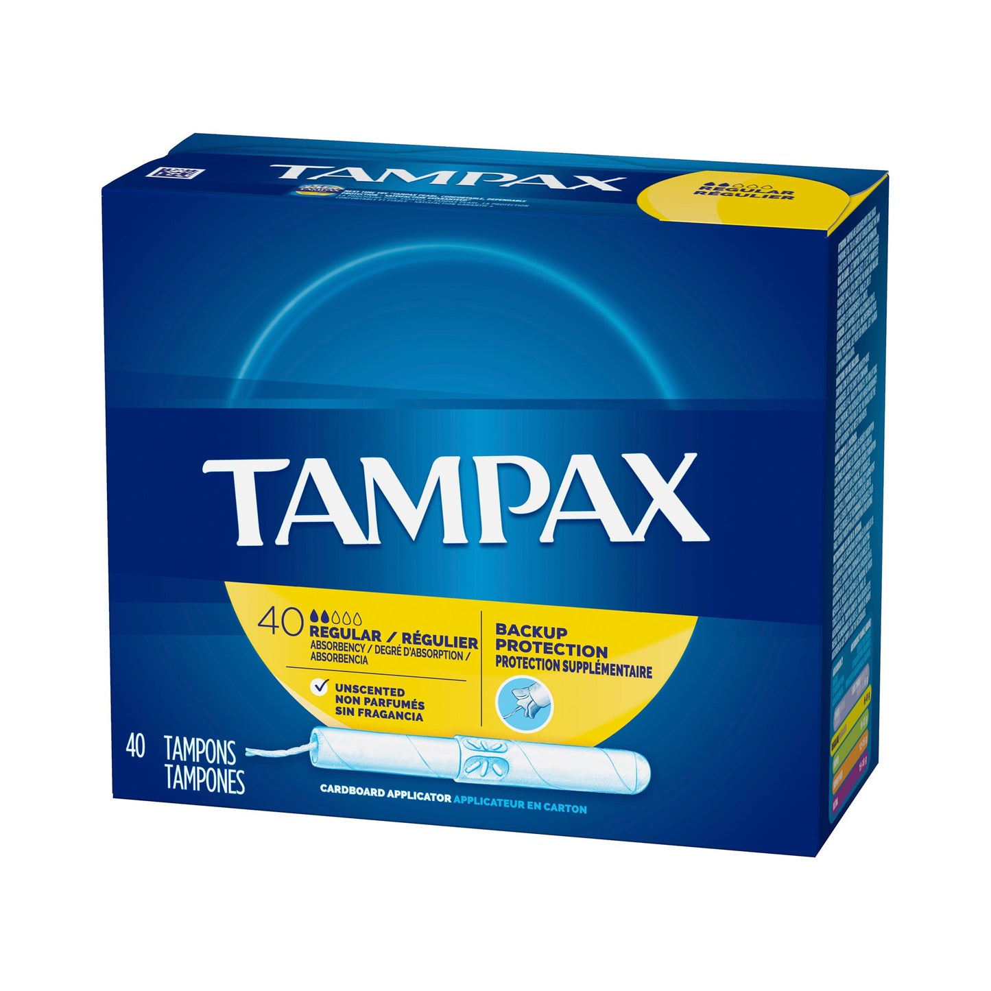 Tampax® Tampon Regular Absorbency Cardboard Applicator Individually Wrapped (783577_BX)