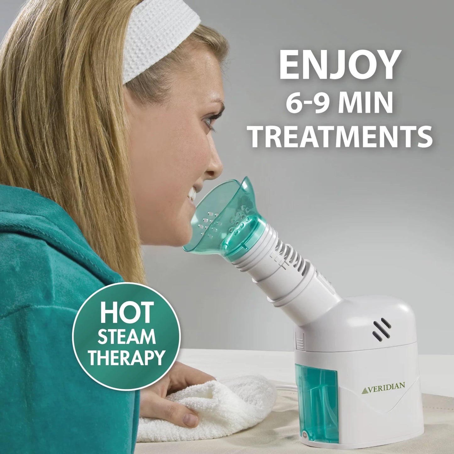 Veridian Healthcare Steam Inhaler Distilled Water Adult / Pediatric (1246877_EA)