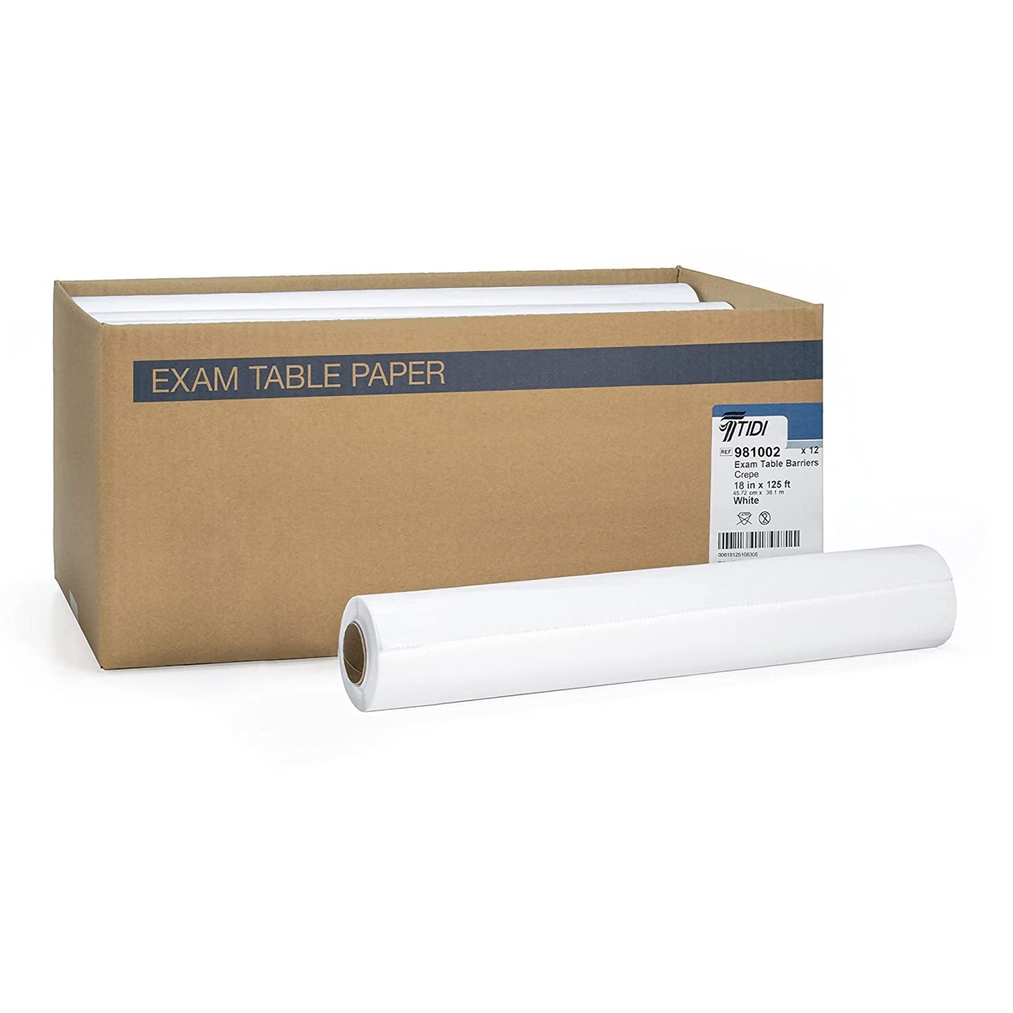 Tidi® Everyday Table Paper 18 Inch Width 125 Foot Length White Crepe (450193_CS)