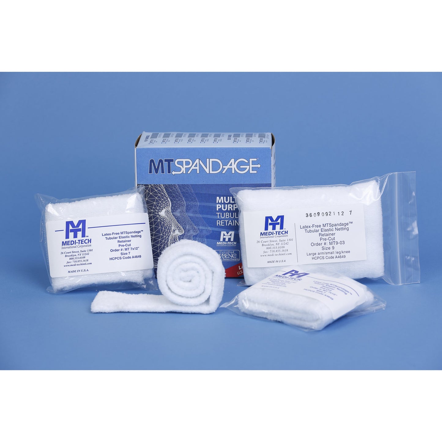 MT Spandage™ Pre-Cuts Elastic Net Retainer Dressing Tubular / Pre-Cut Elastic 8 X 24 Inch Size 8 White Medium Chest / Back / Perineum / Axilla NonSterile (888730_EA)