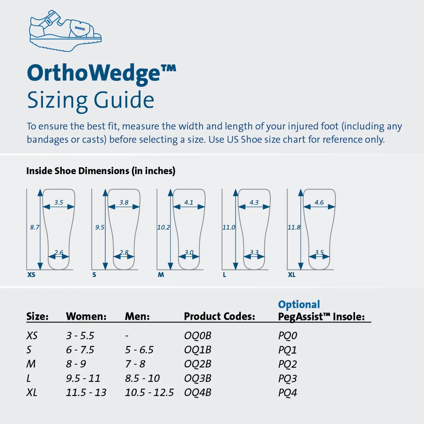 Darco® OrthoWedge™ Post-Op Shoe X-Large Male Black (683890_EA)
