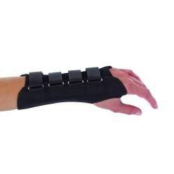 ProCare® Wrist Support Aluminum / Cotton / Flannel / Suede Right Hand Black Small (279414_EA)