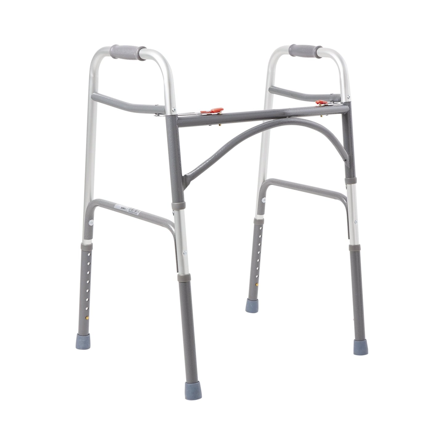 McKesson Bariatric Dual Release Folding Walker Adjustable Height Steel Frame 500 lbs. Weight Capacity 32-1/2 to 39 Inch Height (1065262_EA)