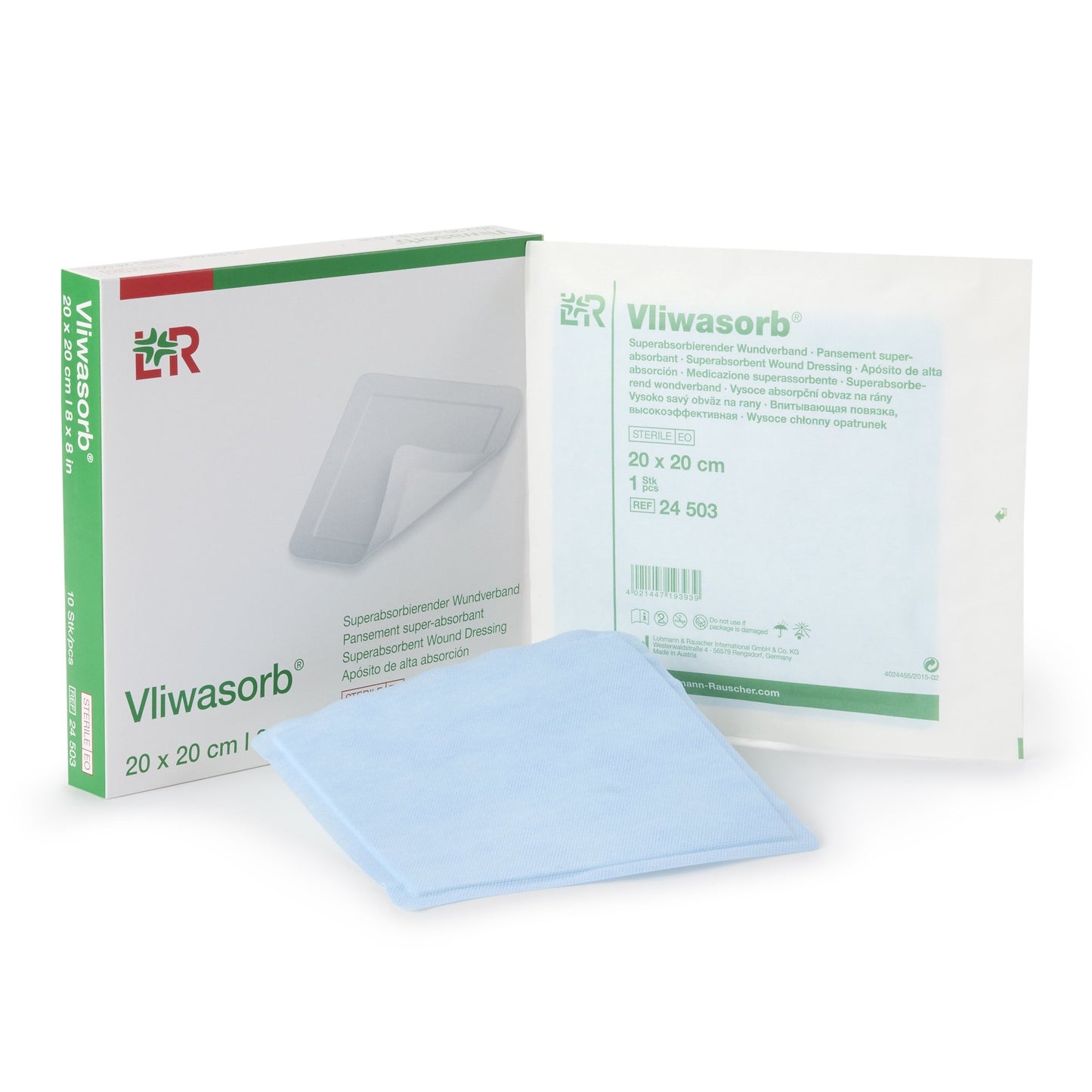 Vliwasorb® Super Absorbent Dressing 8 X 8 Inch Square (1117493_BX)