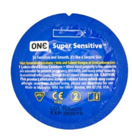 ONE® Condom Lubricated One Size Fits Most 1,000 per Box (1106978_CS)