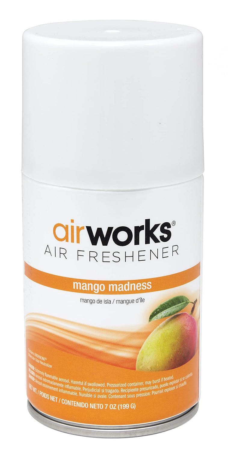 Hospeco® Airworks® Restroom Metered Aerosol 7oz Mango Madness, Pack of 12 (HOS07917)