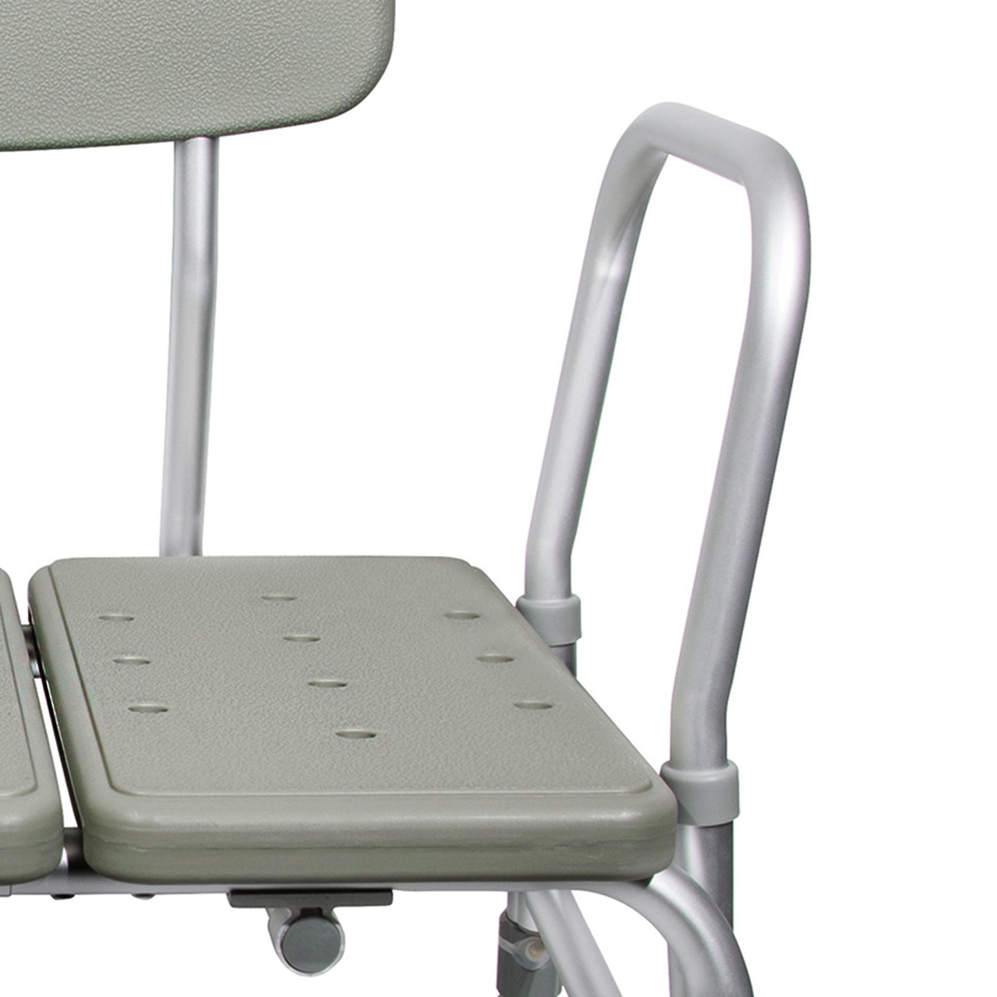 McKesson Knocked Down Bath Transfer Bench Removable Arm Rail 17-1/2 to 22-1/2 Inch Seat Height 400 lbs. Weight Capacity (1128904_EA)