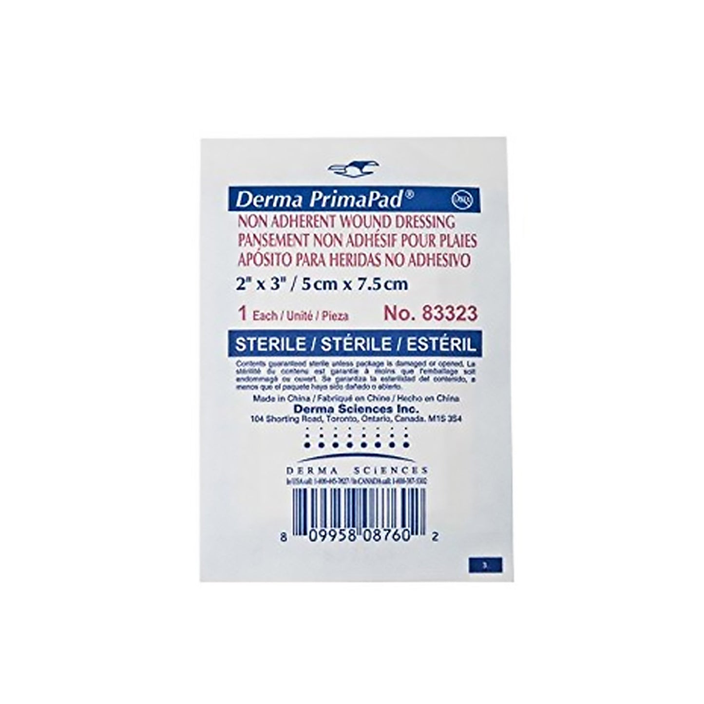 Primapad® Non-Adherent Dressing 2 X 3 Inch 1-Ply Sterile 100 per Pack (645801_CS)