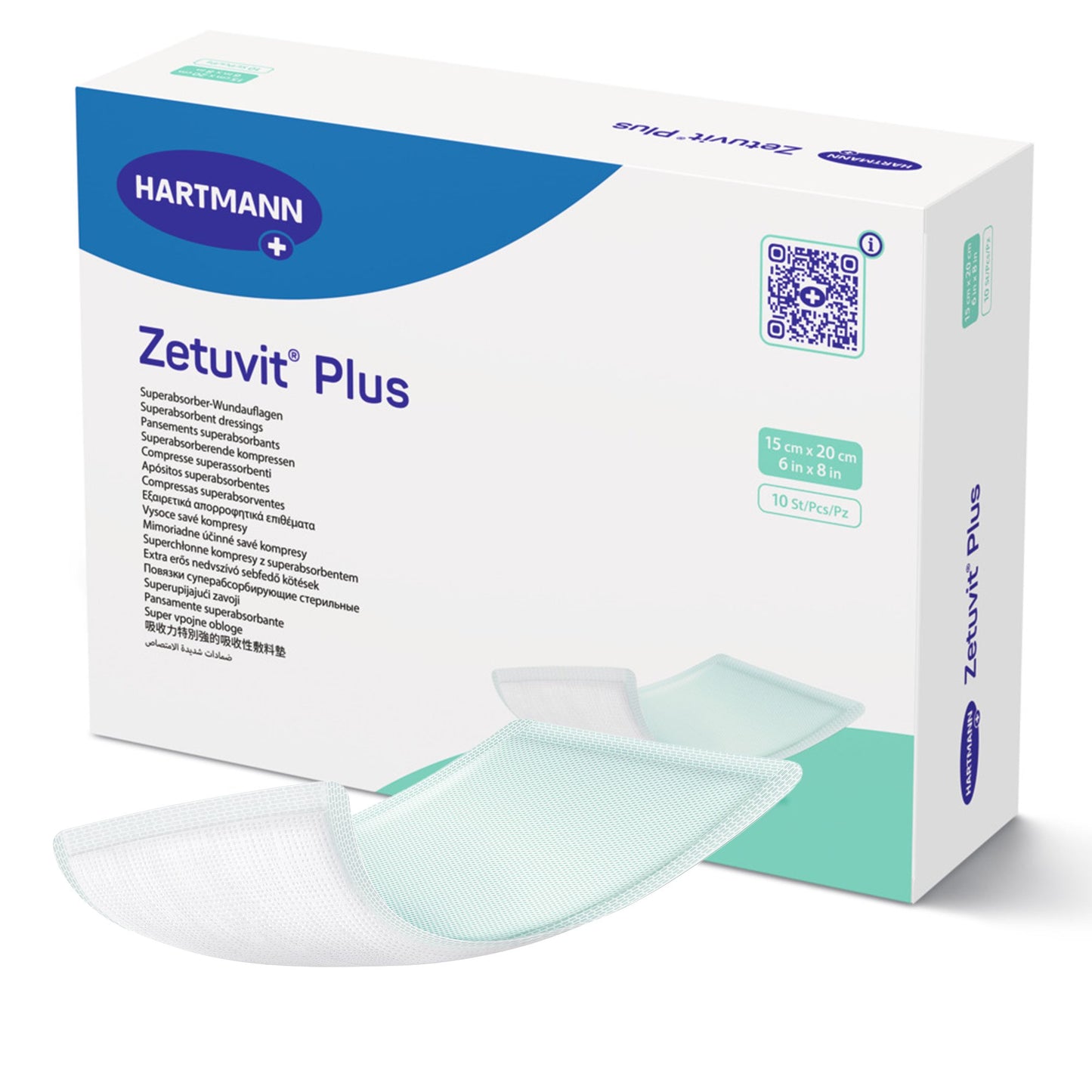 Zetuvit® Plus Super Absorbent Dressing Without Adhesive 6 X 8 Inch Rectangle (1161230_EA)