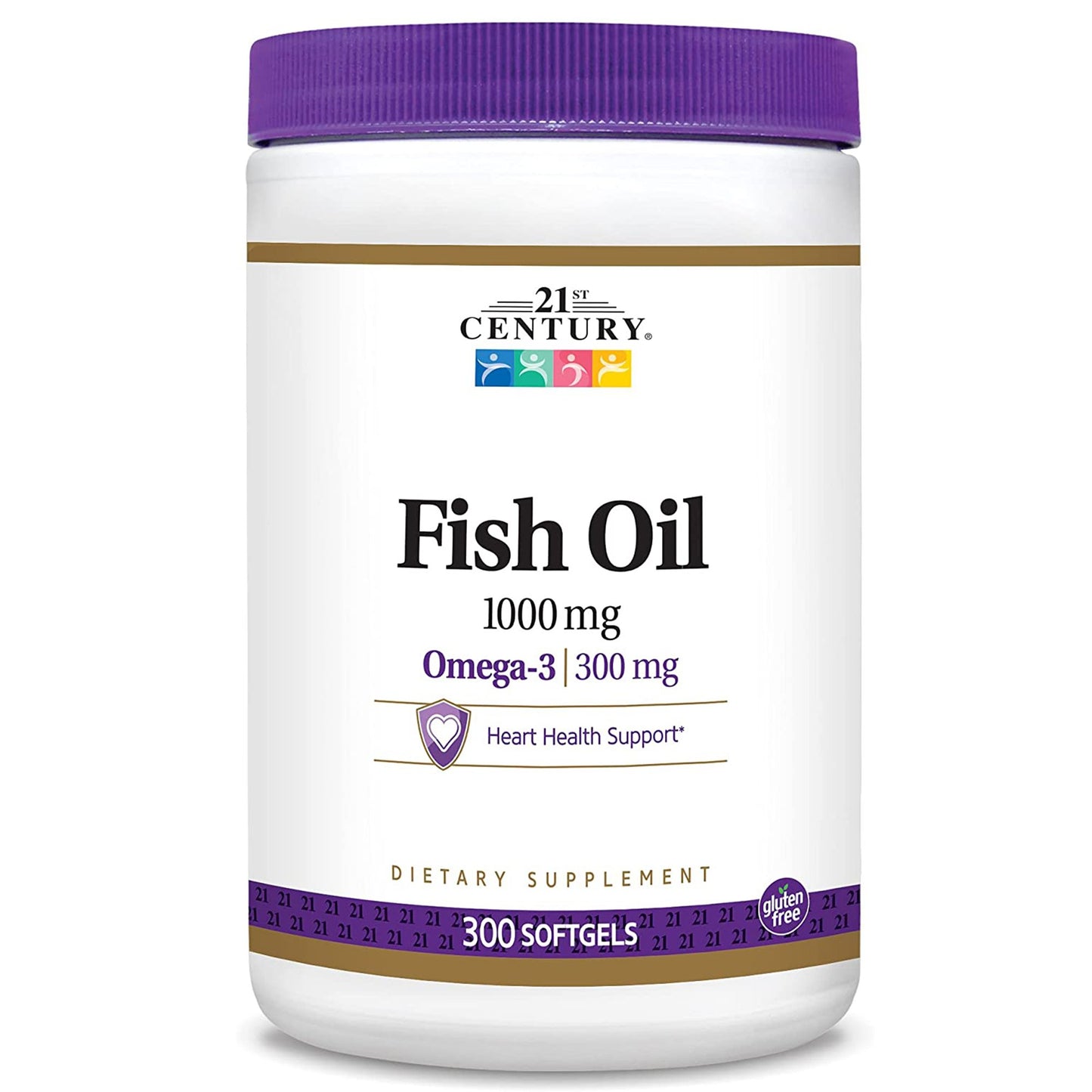 21st Century® Omega 3 Supplement Fish Oil 1,000 mg Strength Softgel 60 per Bottle (801994_BT)