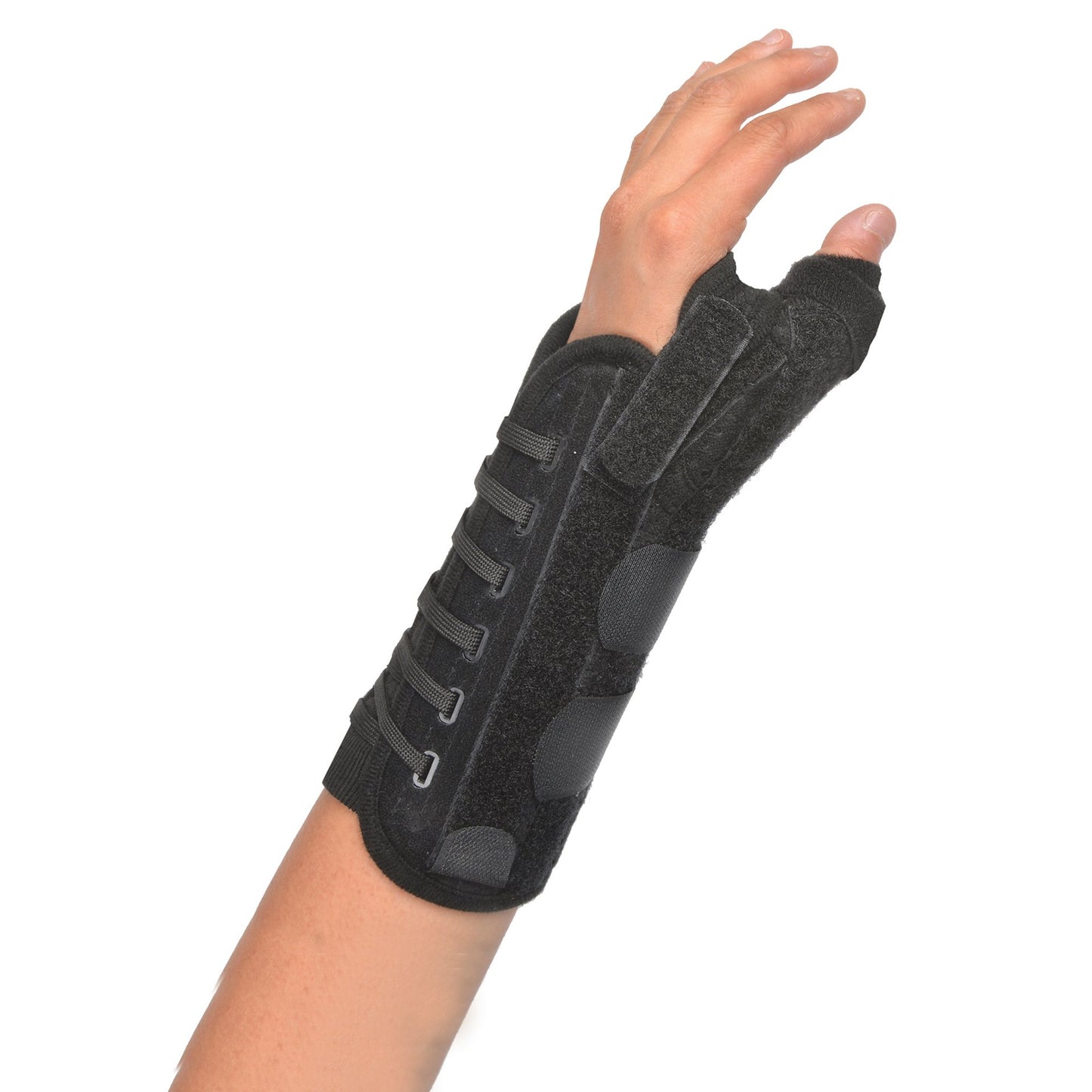 Titan Thumb™ Thumb Brace with Wrist Support Adult / Child Regular Adjustable Lacing Pulls Thumb / Wrist Black (512516_EA)