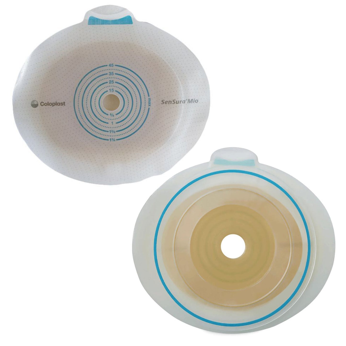 SenSura® Mio Click Ostomy Barrier Trim to Fit, Extended Wear Elastic Adhesive 50 mm Flange Red Code System 35 to 45 mm Opening (891231_BX)