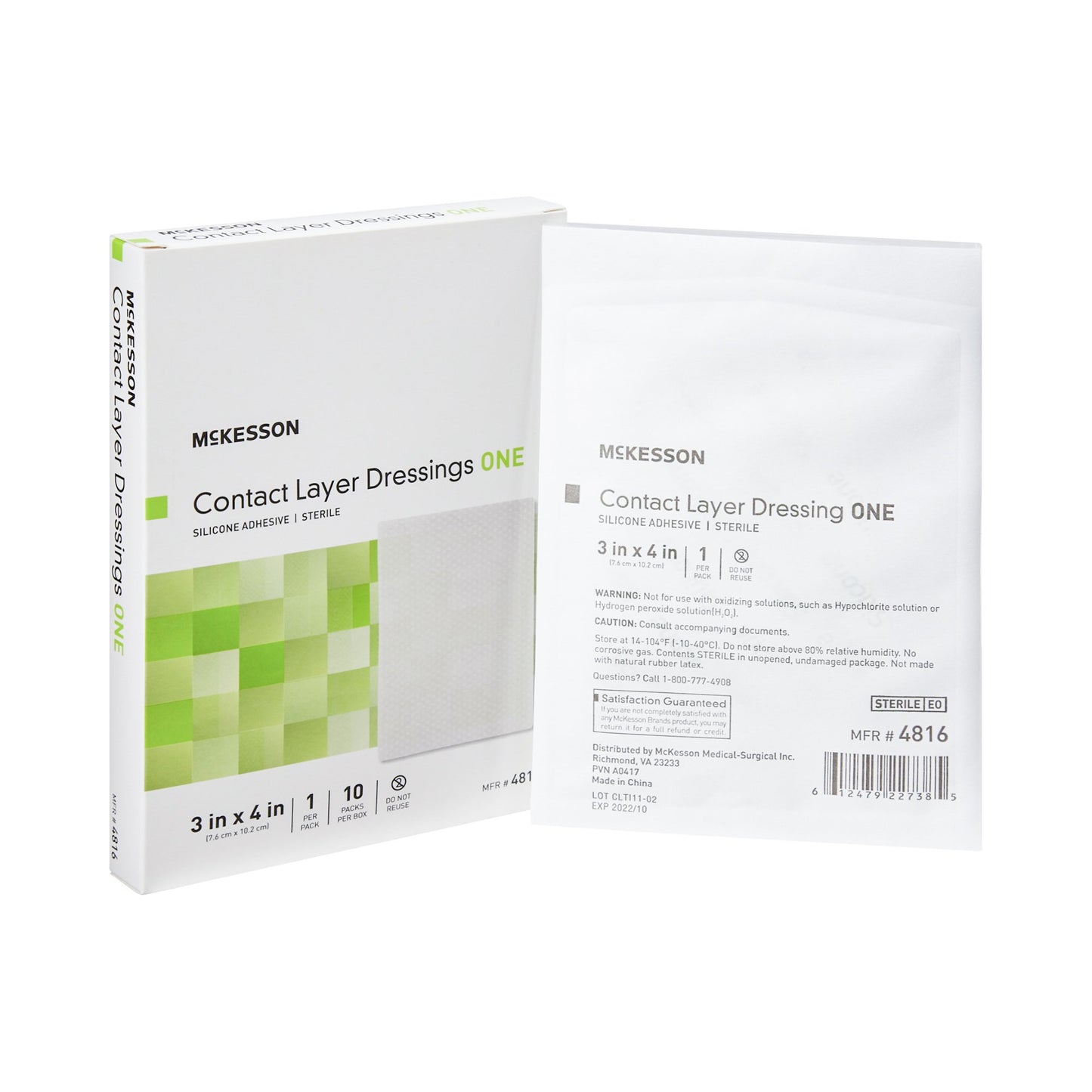 McKesson Wound Contact Layer Dressing 3 X 4 Inch Sterile (1083095_EA)