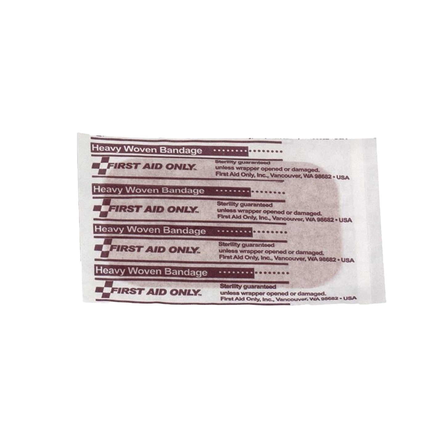 First Aid Only® Adhesive Strip 2 X 3 Inch Fabric Square Tan Sterile (862031_BX)