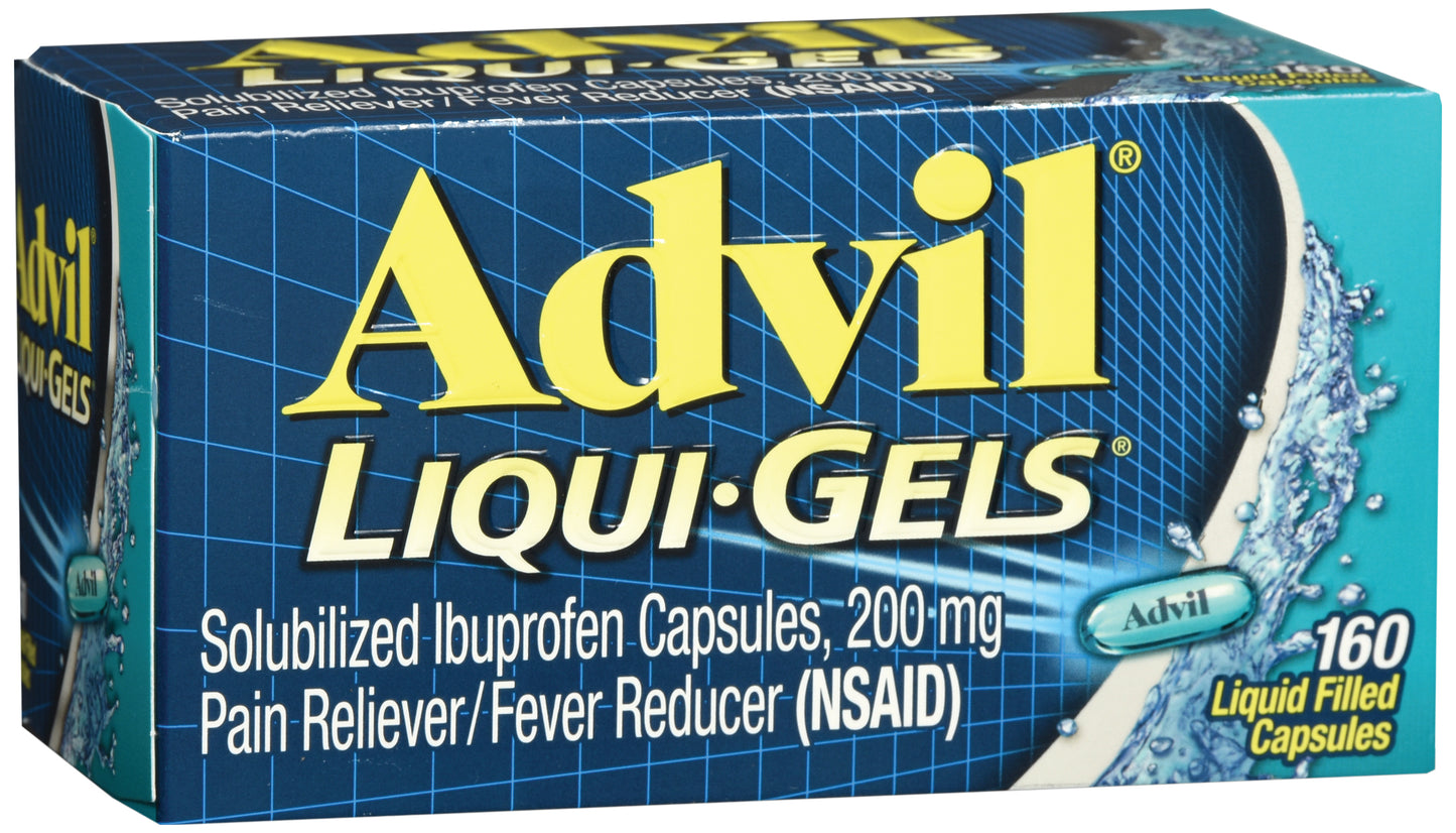 Advil® Liqui-Gels® Pain Relief 200 mg Strength Ibuprofen Capsule 160 per Bottle (500611_BT)