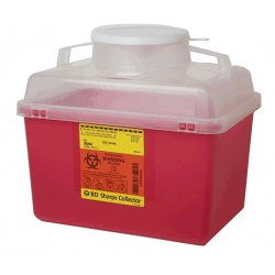 BD™ Sharps Container Red Base 11-1/2 H X 12-4/5 W X 8-4/5 D Inch Vertical Entry 3.5 Gallon (179631_EA)