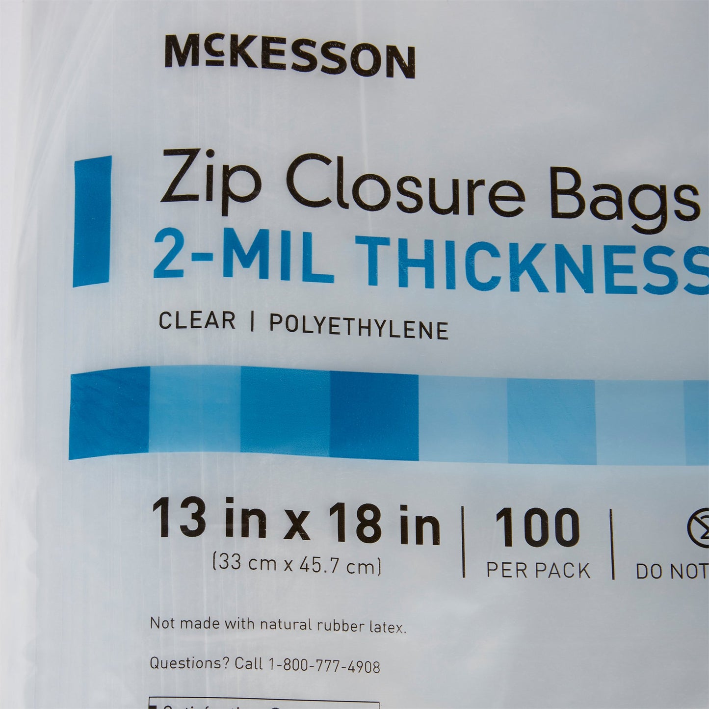 McKesson Reclosable Bag 13 X 18 Inch Polyethylene Clear Zipper Closure (1088666_CS)
