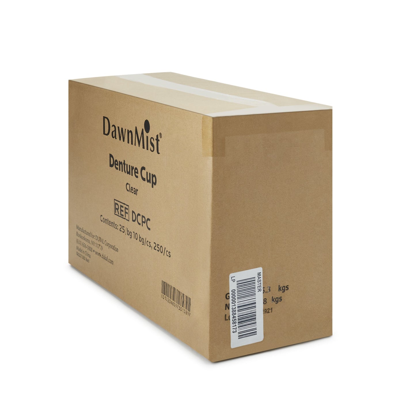 Dawn Mist® Denture Cup 8 oz. Clear Snap-On Lid Single Patient Use (626309_CS)